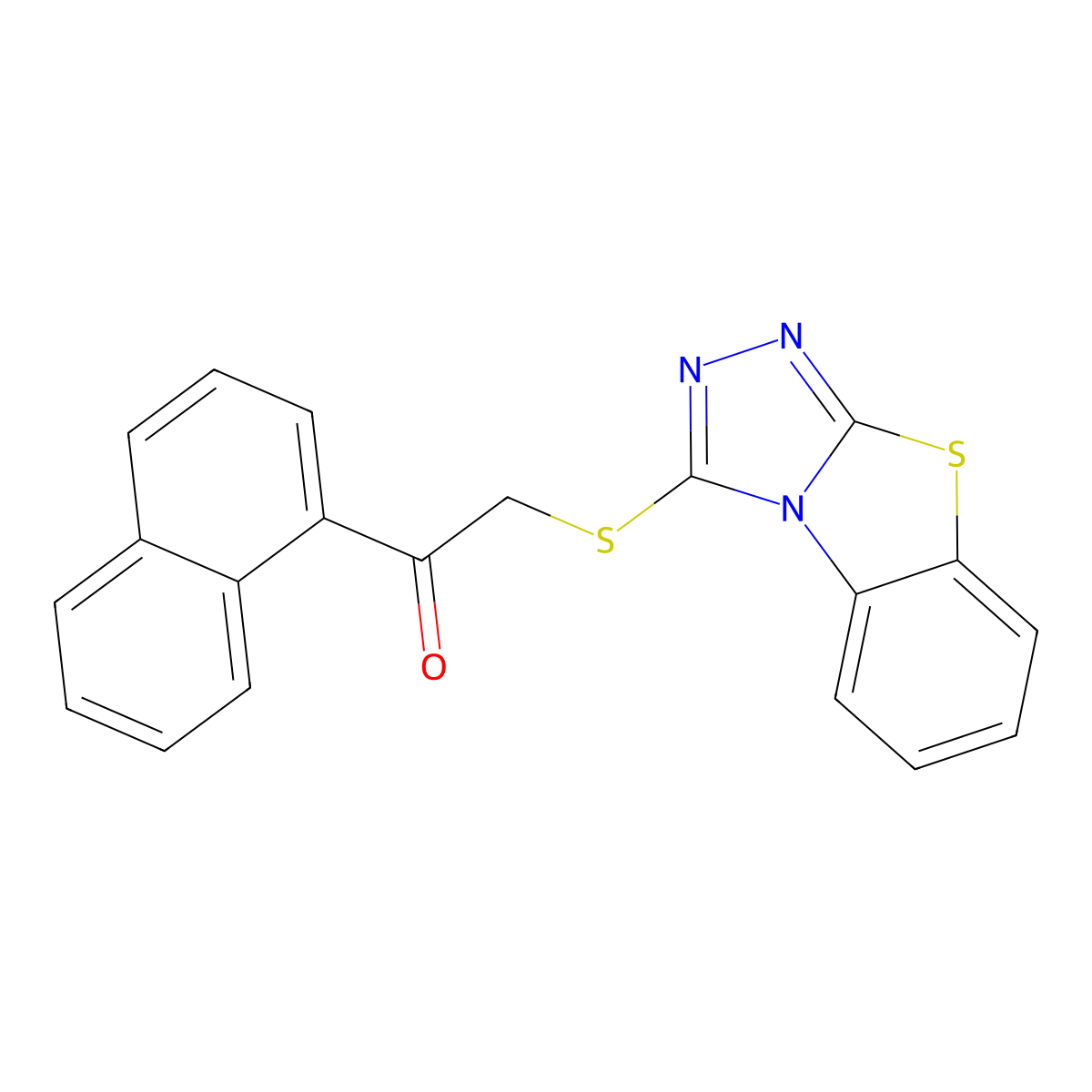 2-(Benzo[4,5]thiazolo[2,3-c][1,2,4]triazol-3-ylthio)-1-(naphthalen-1-yl)ethanone molecular structure, CAS 315676-97-2