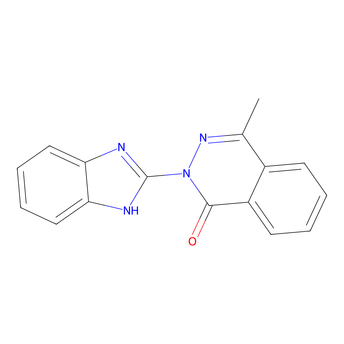 2-Benzimidazol-2-yl-4-methyl-2-hydrophthalazin-1-one molecular structure, CAS 315677-19-1