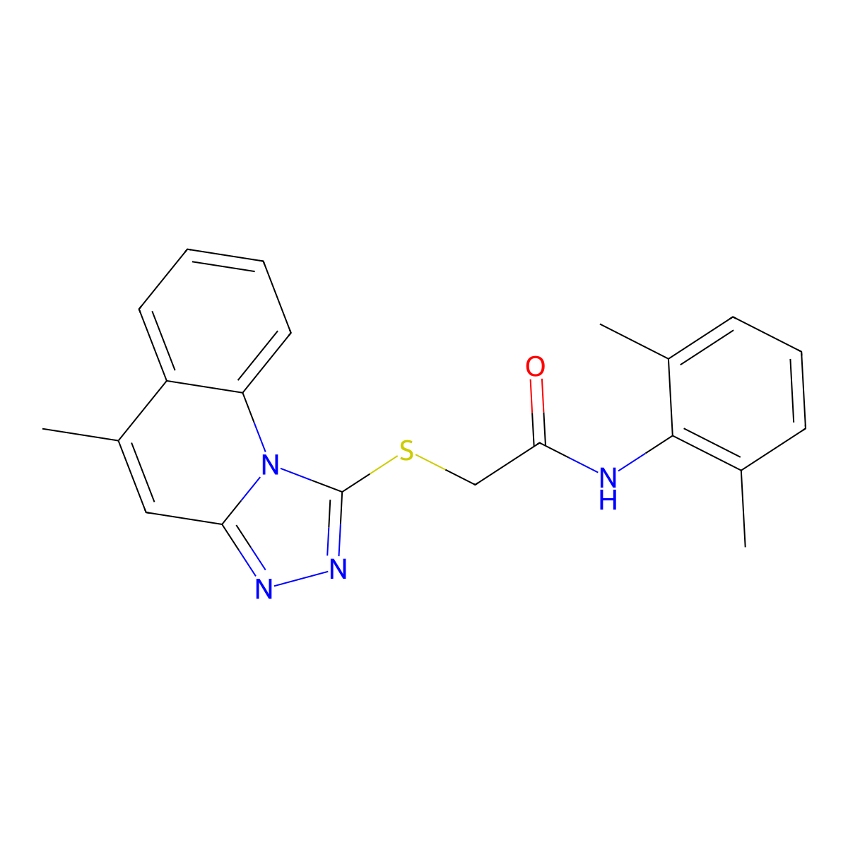 N-(2,6-dimethylphenyl)-2-[(5-methyl[1,2,4]triazolo[4,3-a]quinolin-1-yl)sulfanyl]acetamide molecular structure, CAS 315677-23-7