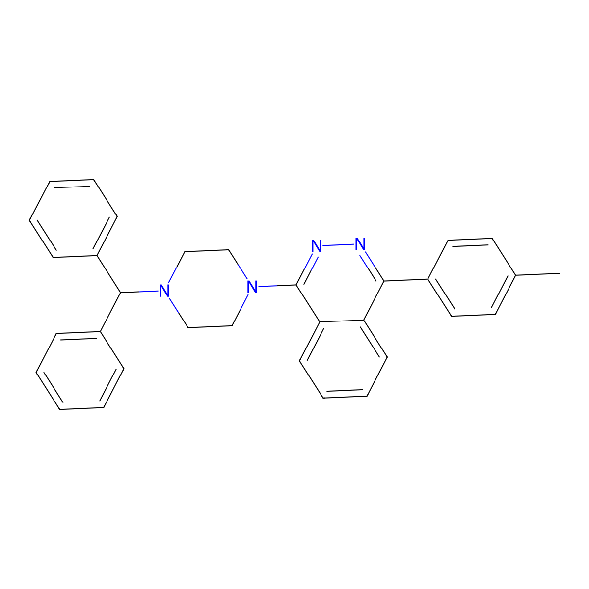 1-[4-(Diphenylmethyl)piperazinyl]-4-(4-methylphenyl)phthalazine molecular structure, CAS 315677-61-3
