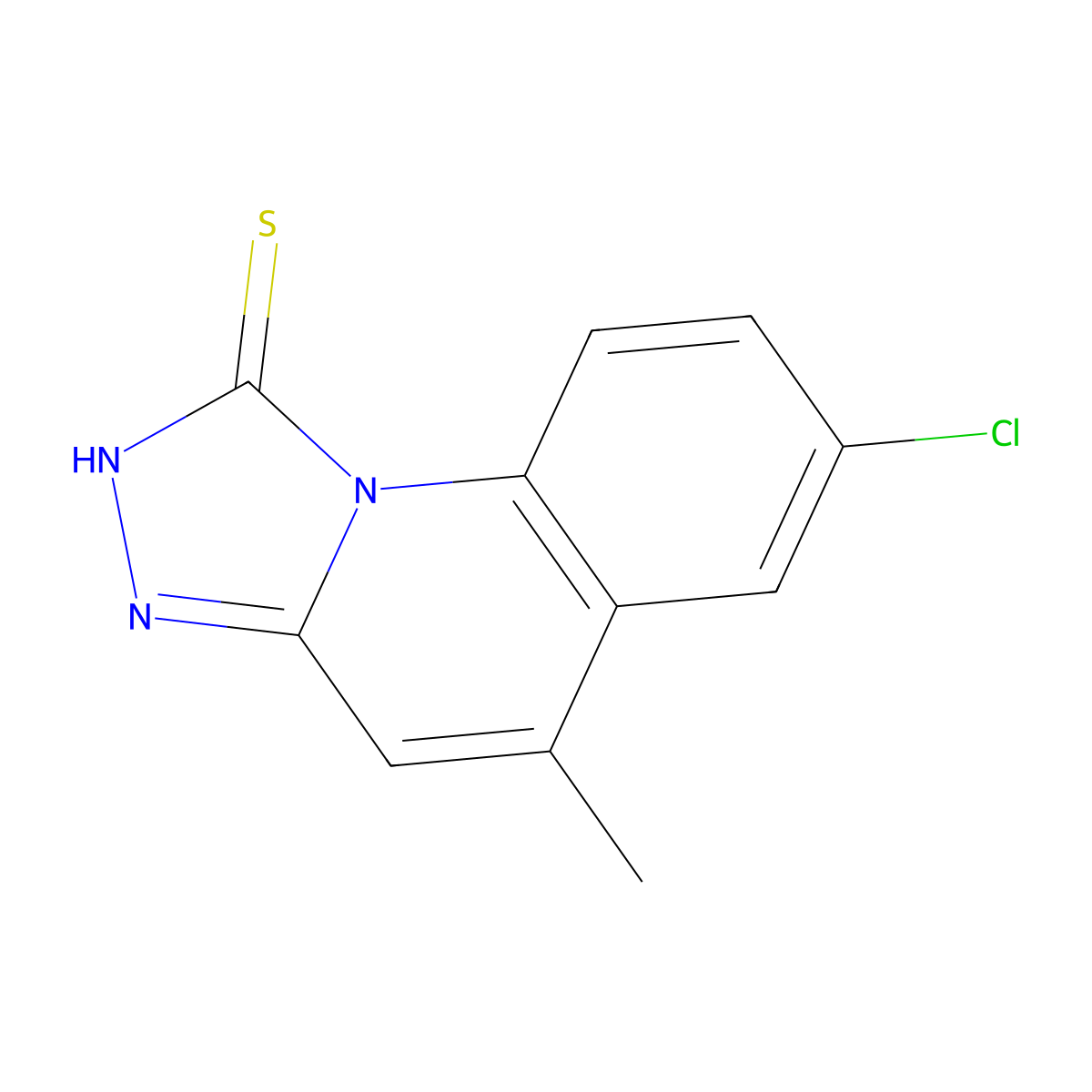 7-Chloro-5-methyl-[1,2,4]triazolo[4,3-a]quinoline-1-thiol molecular structure, CAS 315678-00-3