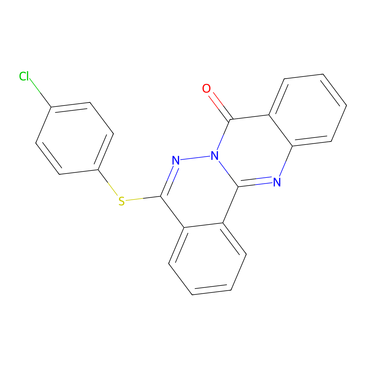 5-(4-Chlorophenyl)sulfanylquinazolino[2,3-a]phthalazin-8-one molecular structure, CAS 315679-52-8