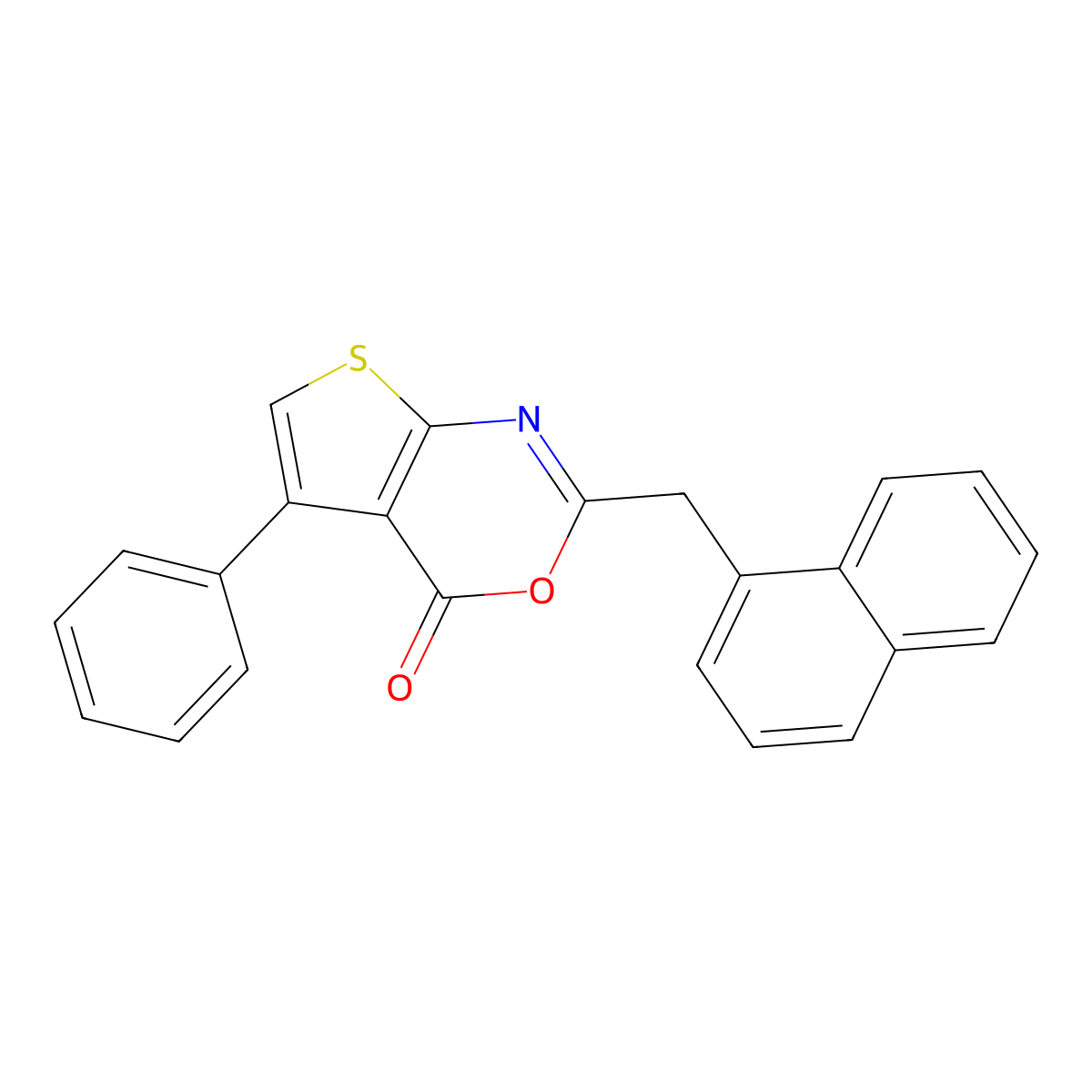 2-(Naphthalen-1-ylmethyl)-5-phenylthieno[2,3-d][1,3]oxazin-4-one molecular structure, CAS 315682-40-7
