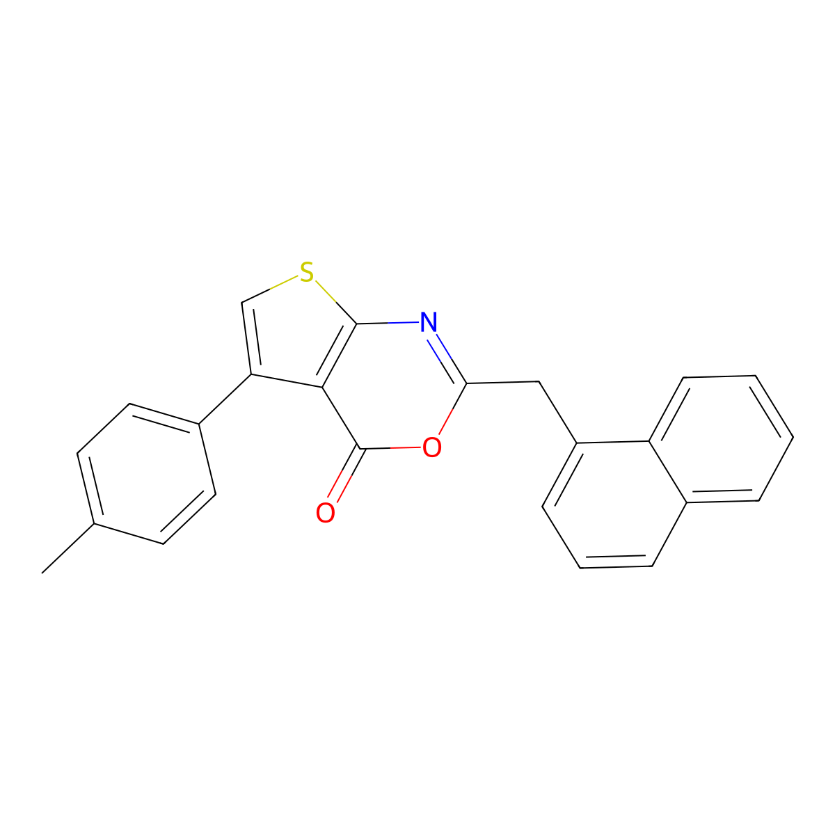 5-(4-Methylphenyl)-2-(naphthalen-1-ylmethyl)thieno[2,3-d][1,3]oxazin-4-one molecular structure, CAS 315682-44-1