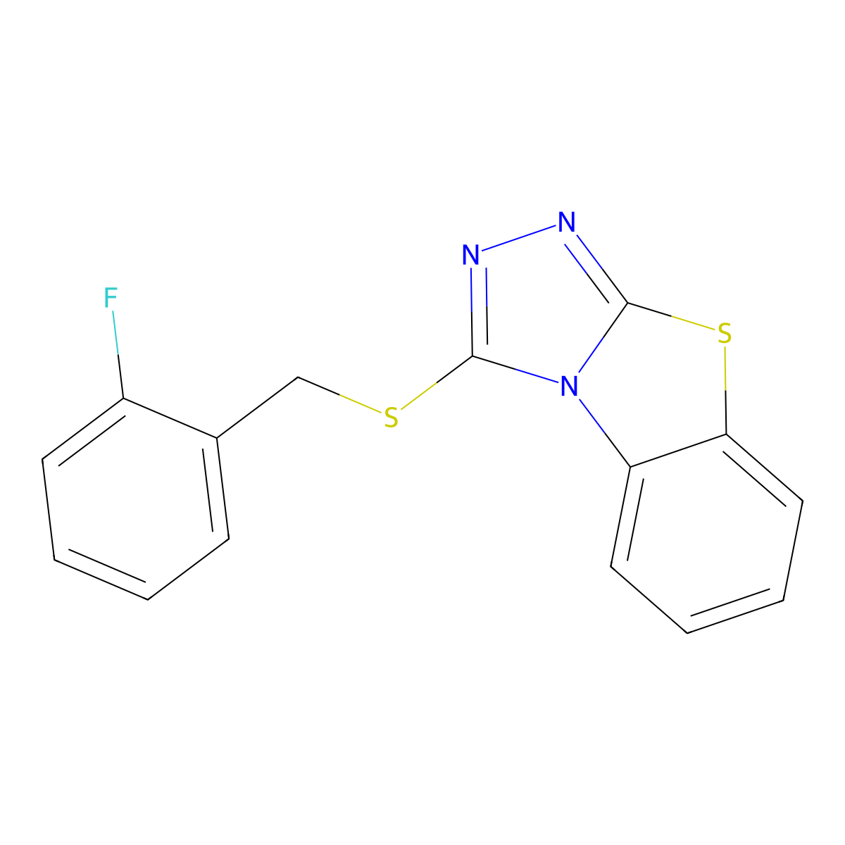 1-[(2-Fluorophenyl)methylsulfanyl]-[1,2,4]triazolo[3,4-b][1,3]benzothiazole molecular structure, CAS 315682-86-1