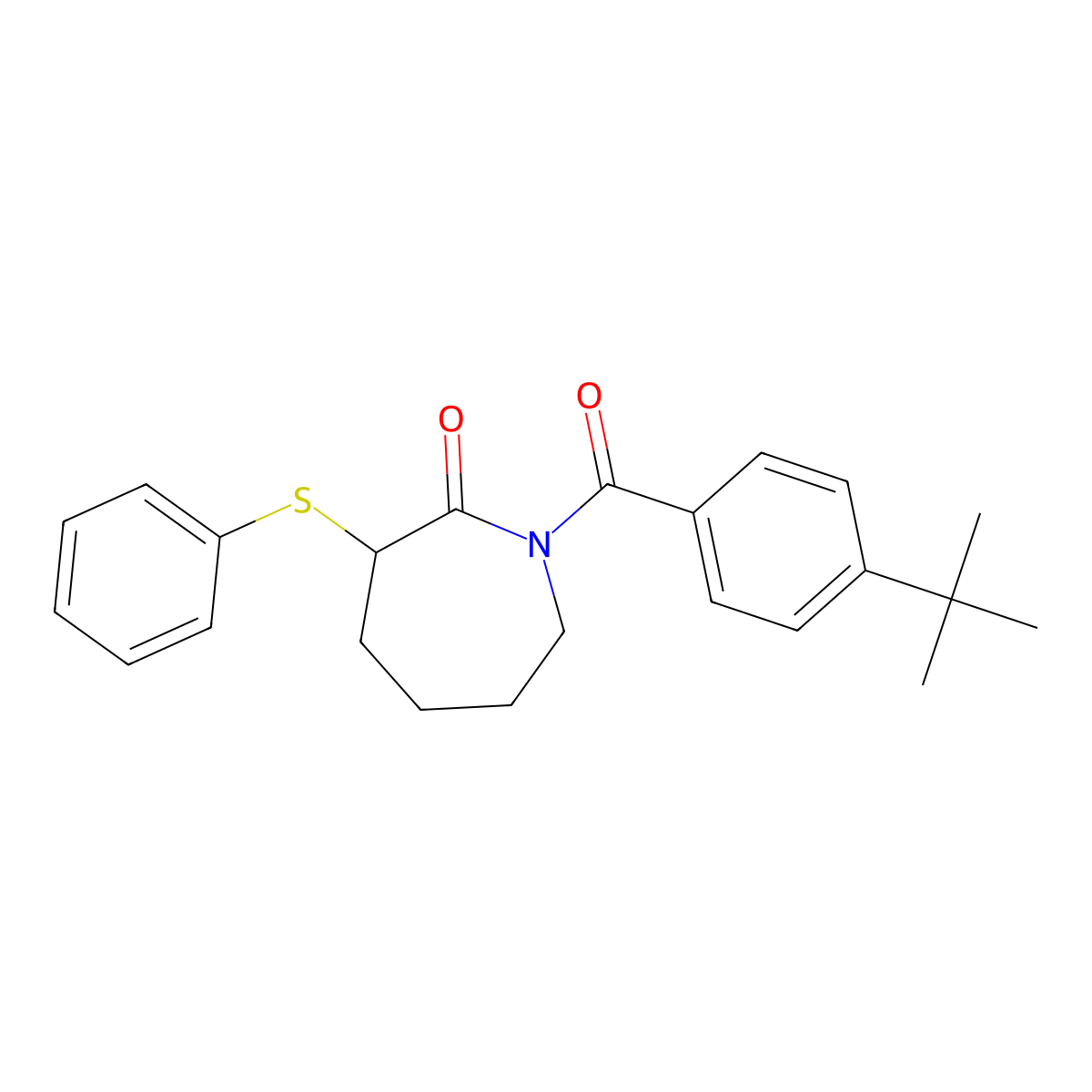 1-(4-Tert-butylbenzoyl)-3-phenylsulfanylazepan-2-one molecular structure, CAS 315683-13-7