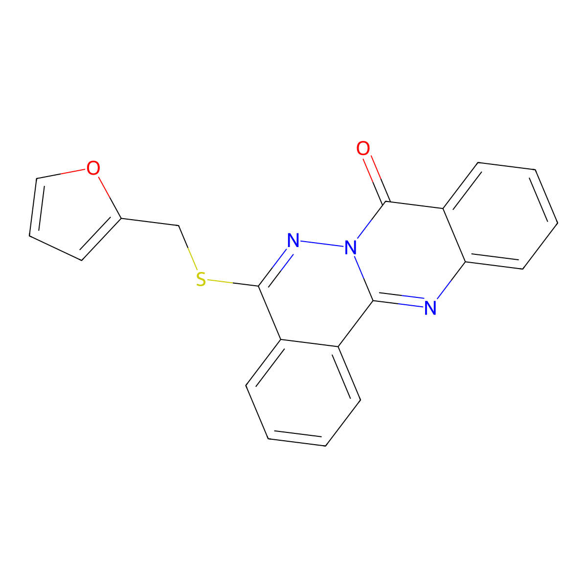 5-((furan-2-ylmethyl)thio)-8H-phthalazino[1,2-b]quinazolin-8-one molecular structure, CAS 315683-21-7