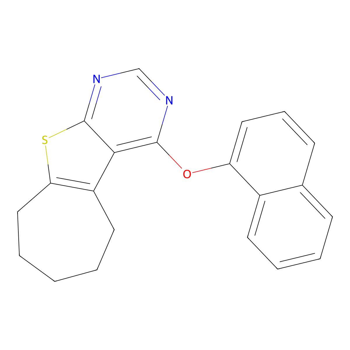 3-(Naphthalen-1-yloxy)-8-thia-4,6-diazatricyclo[7.5.0.0^{2,7}]tetradeca-1(9),2(7),3,5-tetraene molecular structure, CAS 315683-32-0