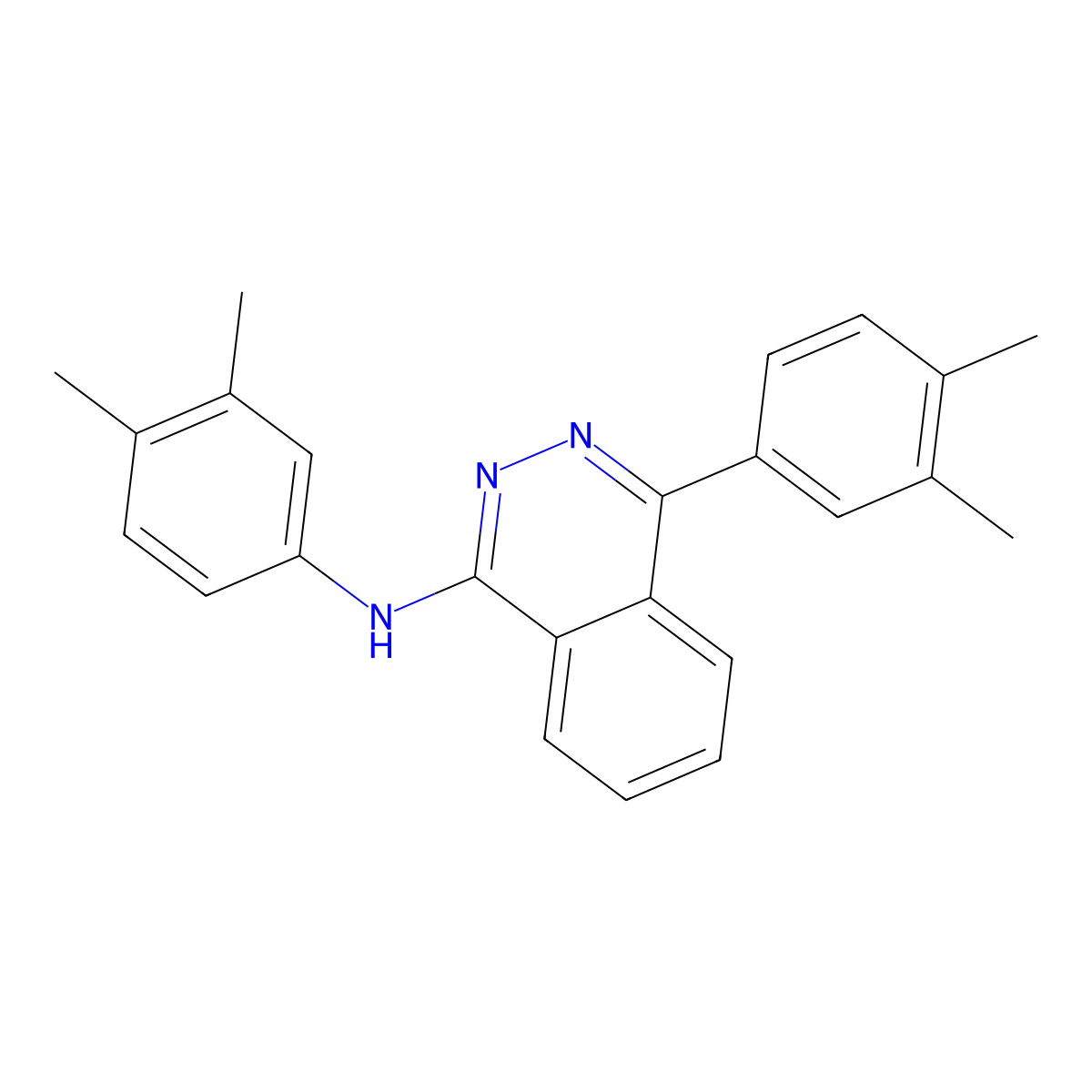 N,4-bis(3,4-dimethylphenyl)phthalazin-1-amine molecular structure, CAS 315683-82-0