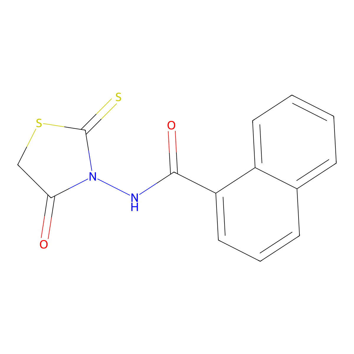 N-(4-oxo-2-sulfanylidene-1,3-thiazolidin-3-yl)naphthalene-1-carboxamide molecular structure, CAS 315684-11-8