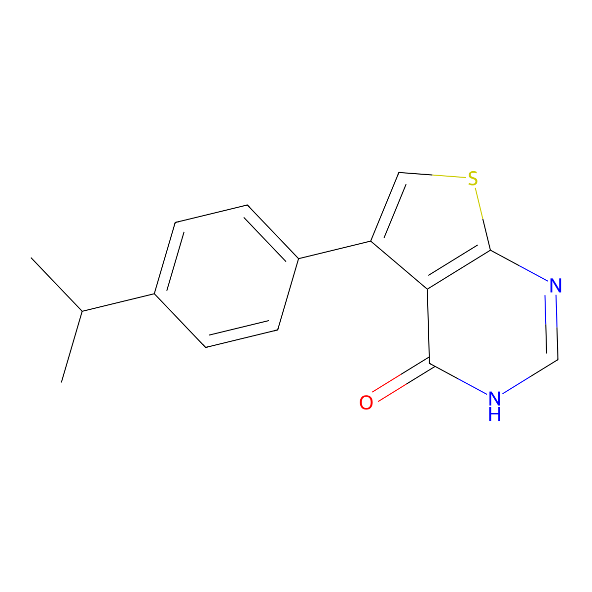 5-(4-Isopropyl-phenyl)-3H-thieno[2,3-d]pyrimidin-4-one molecular structure, CAS 315684-18-5