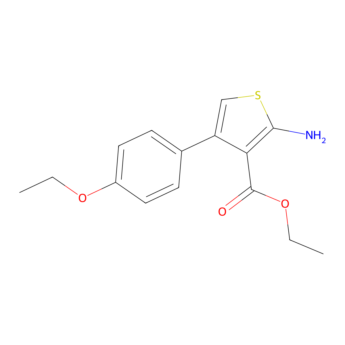 Ethyl 2-amino-4-(4-ethoxyphenyl)thiophene-3-carboxylate molecular structure, CAS 315684-37-8