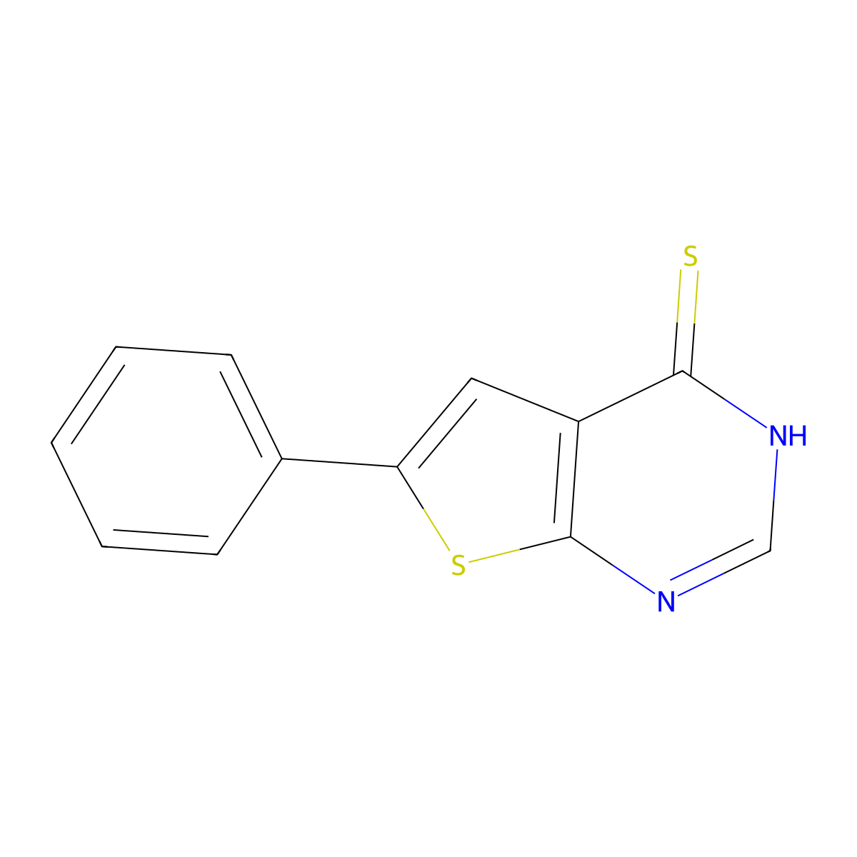 6-Phenylthieno[2,3-d]pyrimidine-4-thiol molecular structure, CAS 315685-01-9
