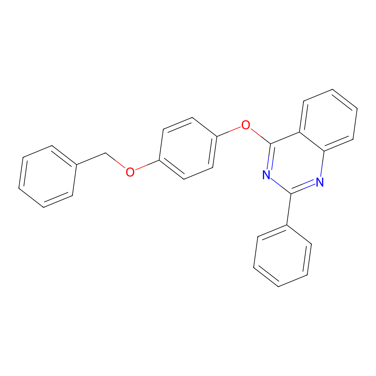 4-[4-(Benzyloxy)phenoxy]-2-phenylquinazoline molecular structure, CAS 315685-10-0