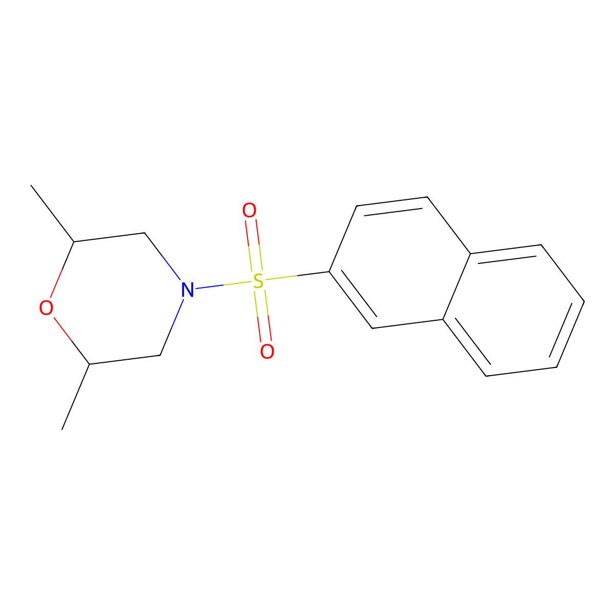 2,6-Dimethyl-4-(2-naphthylsulfonyl)morpholine molecular structure, CAS 315685-23-5