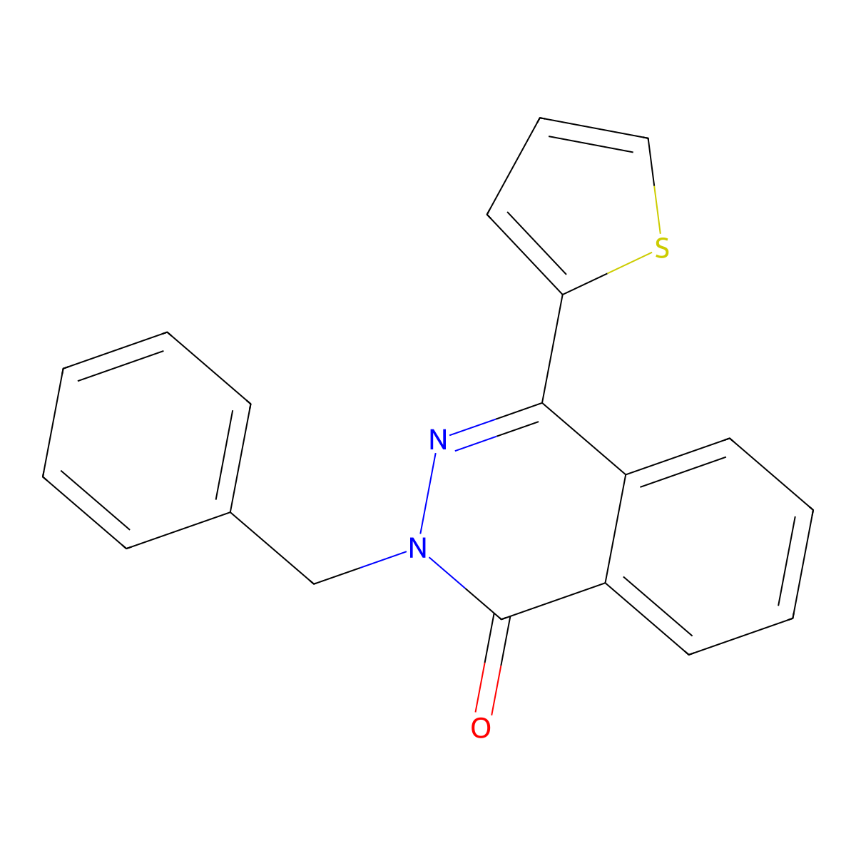 2-Benzyl-4-(thiophen-2-yl)-1,2-dihydrophthalazin-1-one molecular structure, CAS 315685-24-6