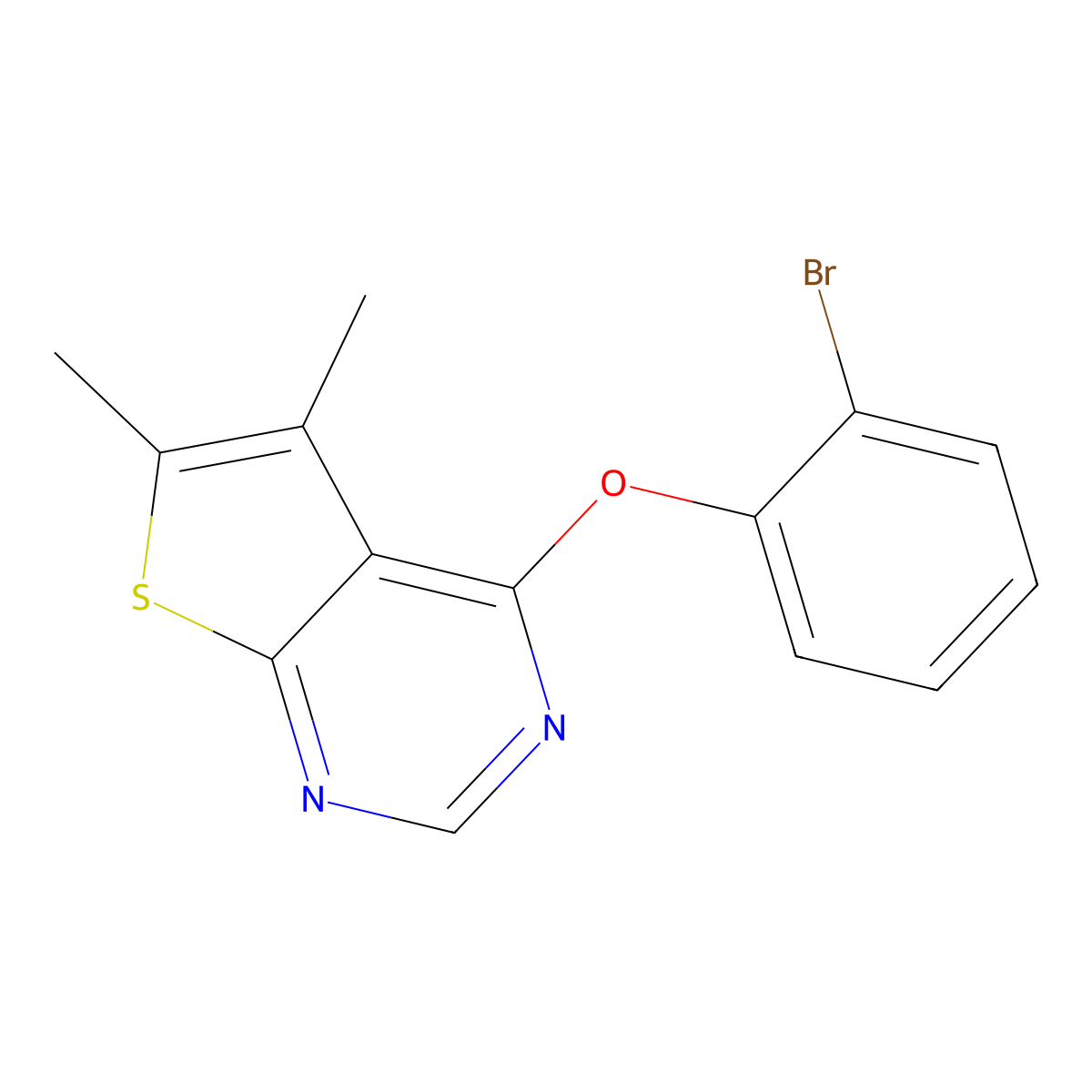 4-(2-Bromophenoxy)-5,6-dimethylthieno[2,3-d]pyrimidine molecular structure, CAS 315685-57-5