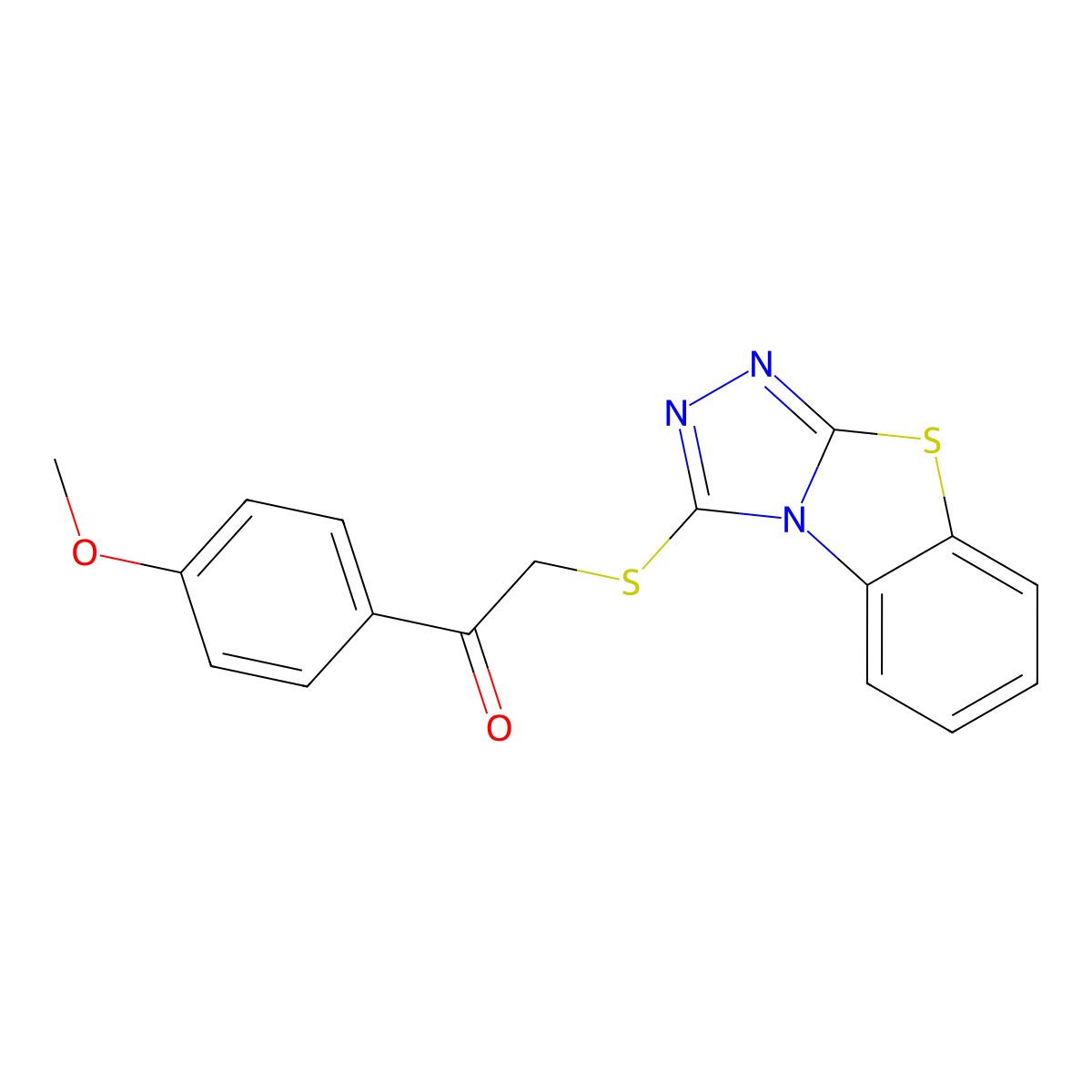 1-(4-Methoxyphenyl)-2-([1,2,4]triazolo[3,4-b][1,3]benzothiazol-3-ylsulfanyl)ethanone molecular structure, CAS 315691-55-5