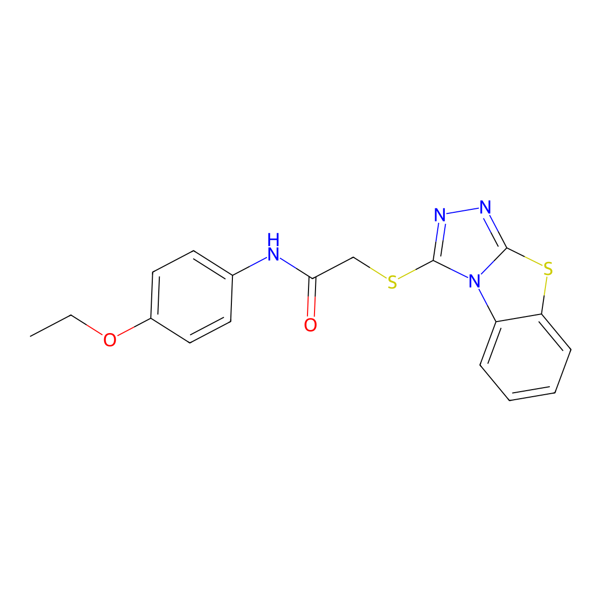 N-(4-ethoxyphenyl)-2-([1,2,4]triazolo[3,4-b][1,3]benzothiazol-3-ylsulfanyl)acetamide molecular structure, CAS 315691-77-1