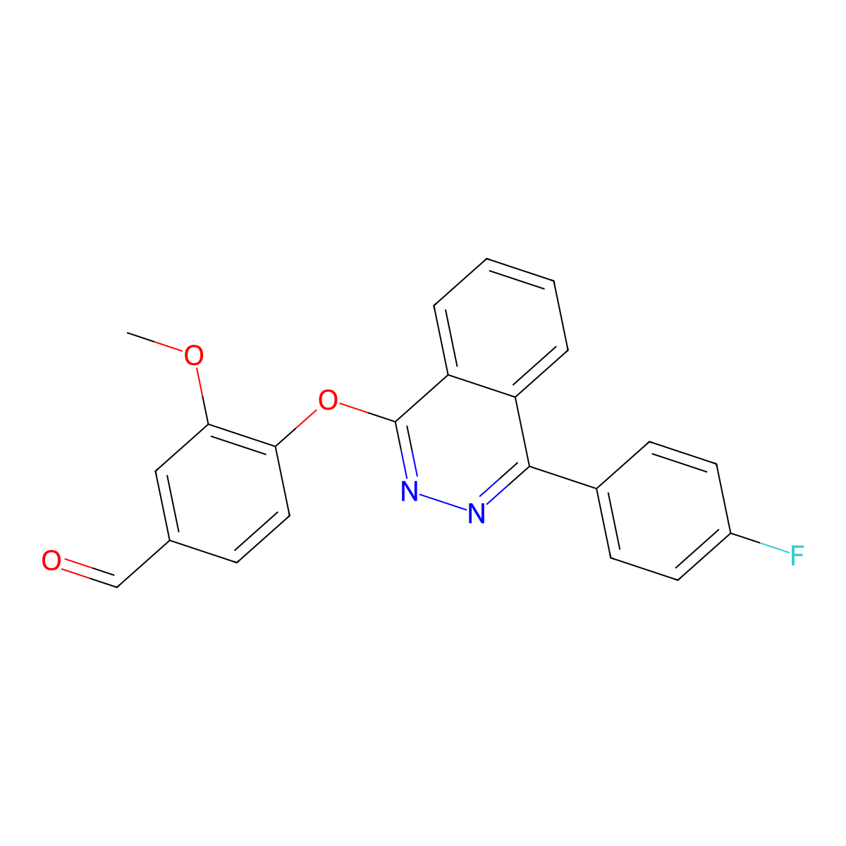 4-{[4-(4-Fluorophenyl)phthalazin-1-yl]oxy}-3-methoxybenzaldehyde molecular structure, CAS 315691-94-2