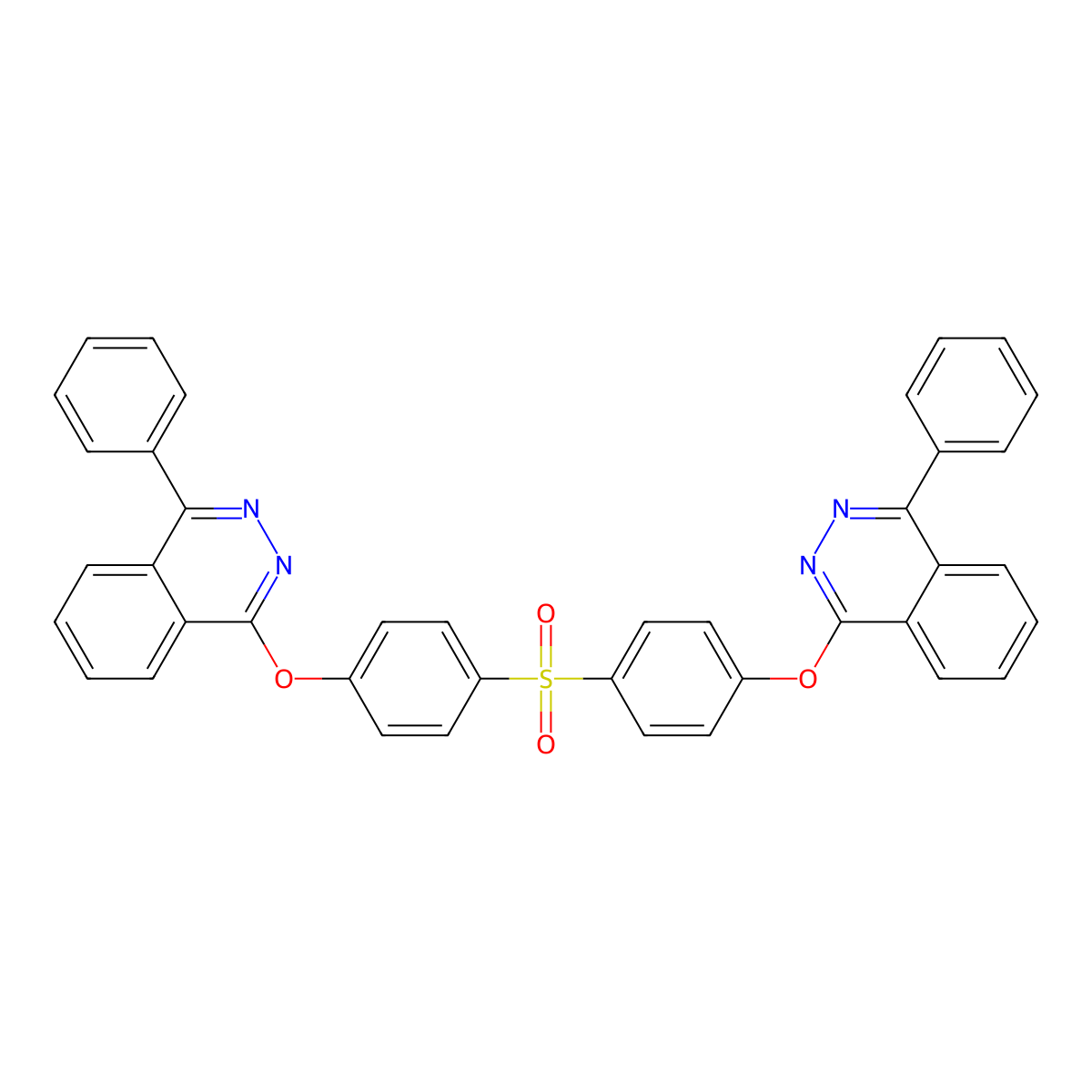 1-Phenyl-4-[4-[4-(4-phenylphthalazin-1-yl)oxyphenyl]sulfonylphenoxy]phthalazine molecular structure, CAS 315692-13-8