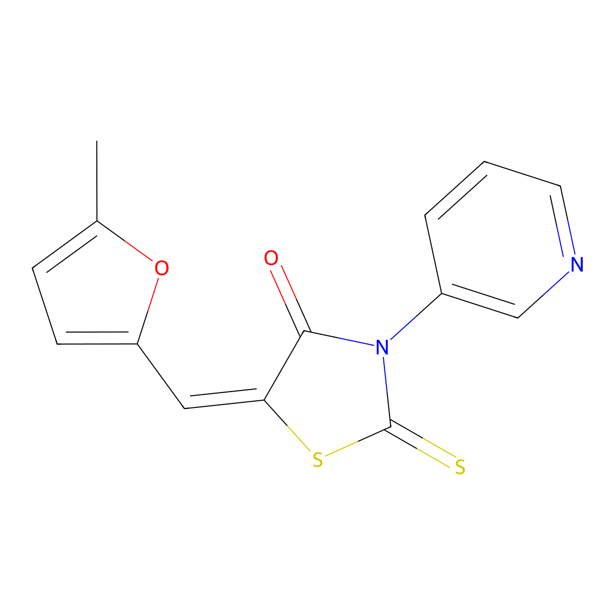 5-[(5-Methylfuran-2-yl)methylidene]-3-(pyridin-3-yl)-2-sulfanylidene-1,3-thiazolidin-4-one molecular structure, CAS 315692-16-1