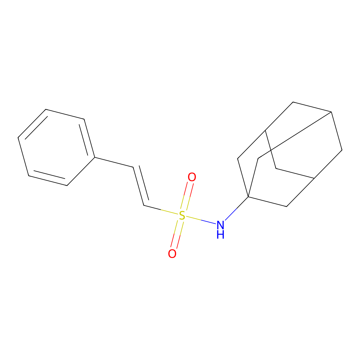 N-(1-adamantyl)-2-phenylethenesulfonamide molecular structure, CAS 315692-18-3