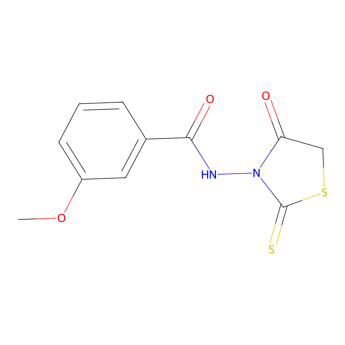 3-methoxy-N-(4-oxo-2-sulfanylidene-1,3-thiazolidin-3-yl)benzamide molecular structure, CAS 315692-37-6