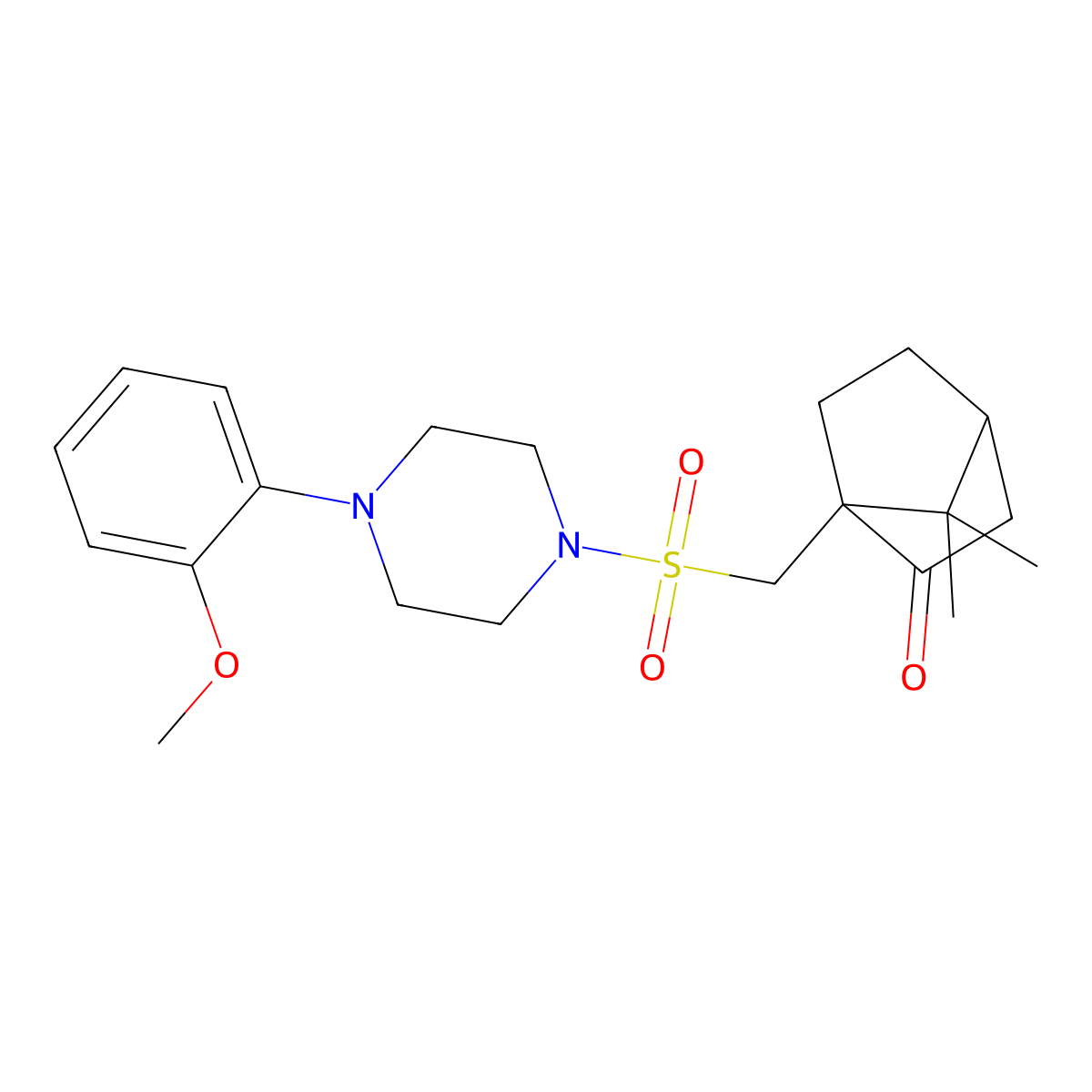 1-({[4-(2-Methoxyphenyl)piperazin-1-yl]sulfonyl}methyl)-7,7-dimethylbicyclo[2.2.1]heptan-2-one molecular structure, CAS 315692-82-1