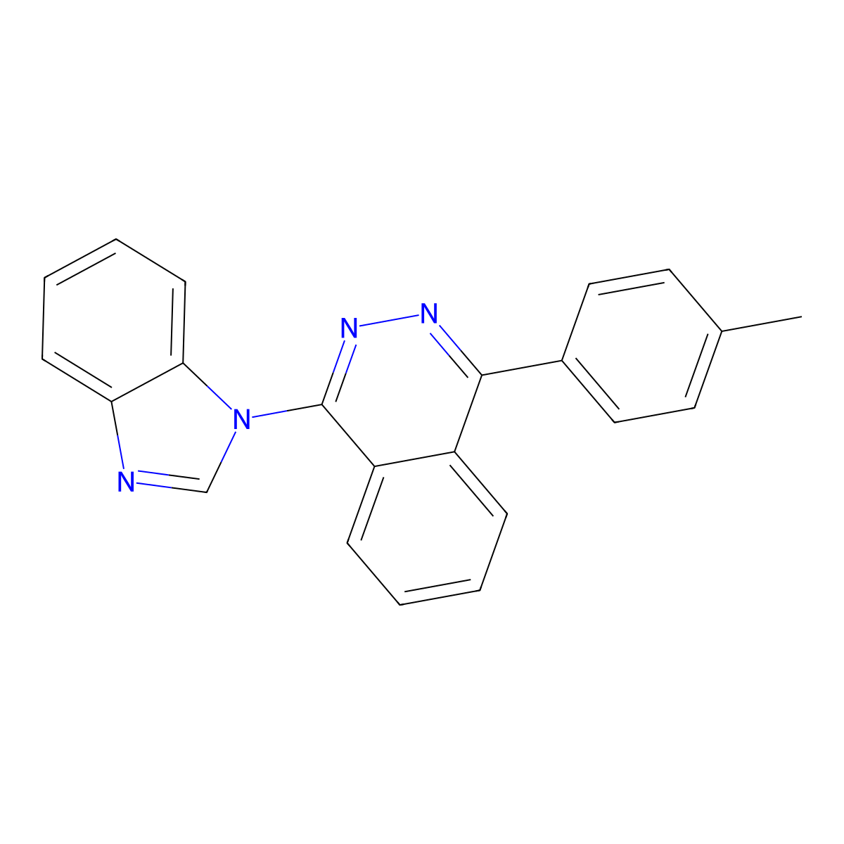 1-(Benzimidazol-1-yl)-4-(4-methylphenyl)phthalazine molecular structure, CAS 315693-14-2
