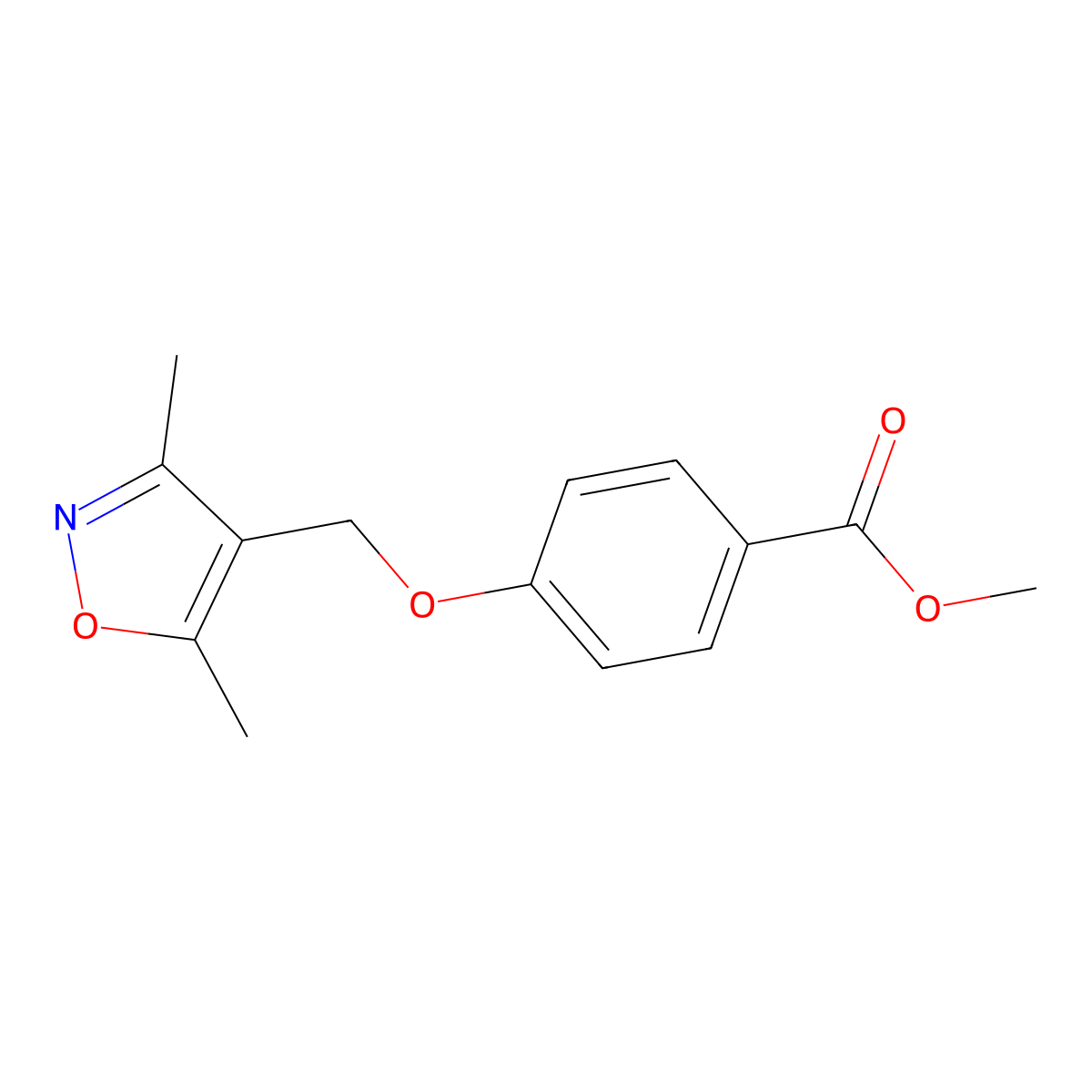 Methyl 4-[(dimethyl-1,2-oxazol-4-yl)methoxy]benzoate molecular structure, CAS 315693-84-6