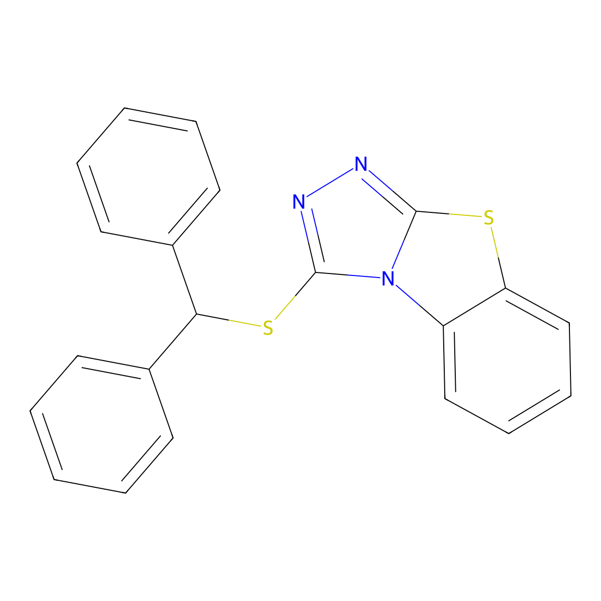 3-(Benzhydrylsulfanyl)[1,2,4]triazolo[3,4-b][1,3]benzothiazole molecular structure, CAS 315694-03-2