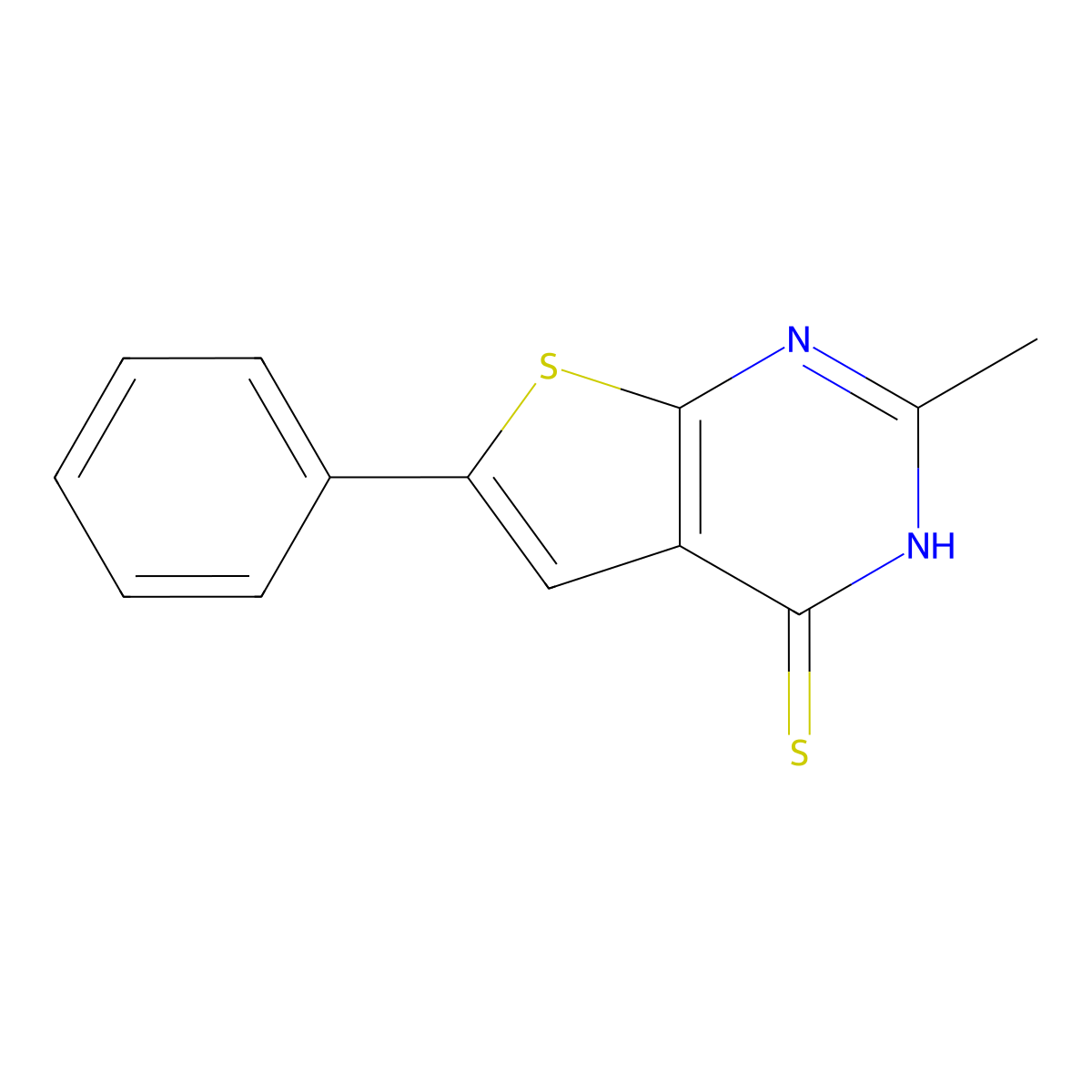 2-Methyl-6-phenylthieno[2,3-d]pyrimidine-4-thiol molecular structure, CAS 315696-68-5