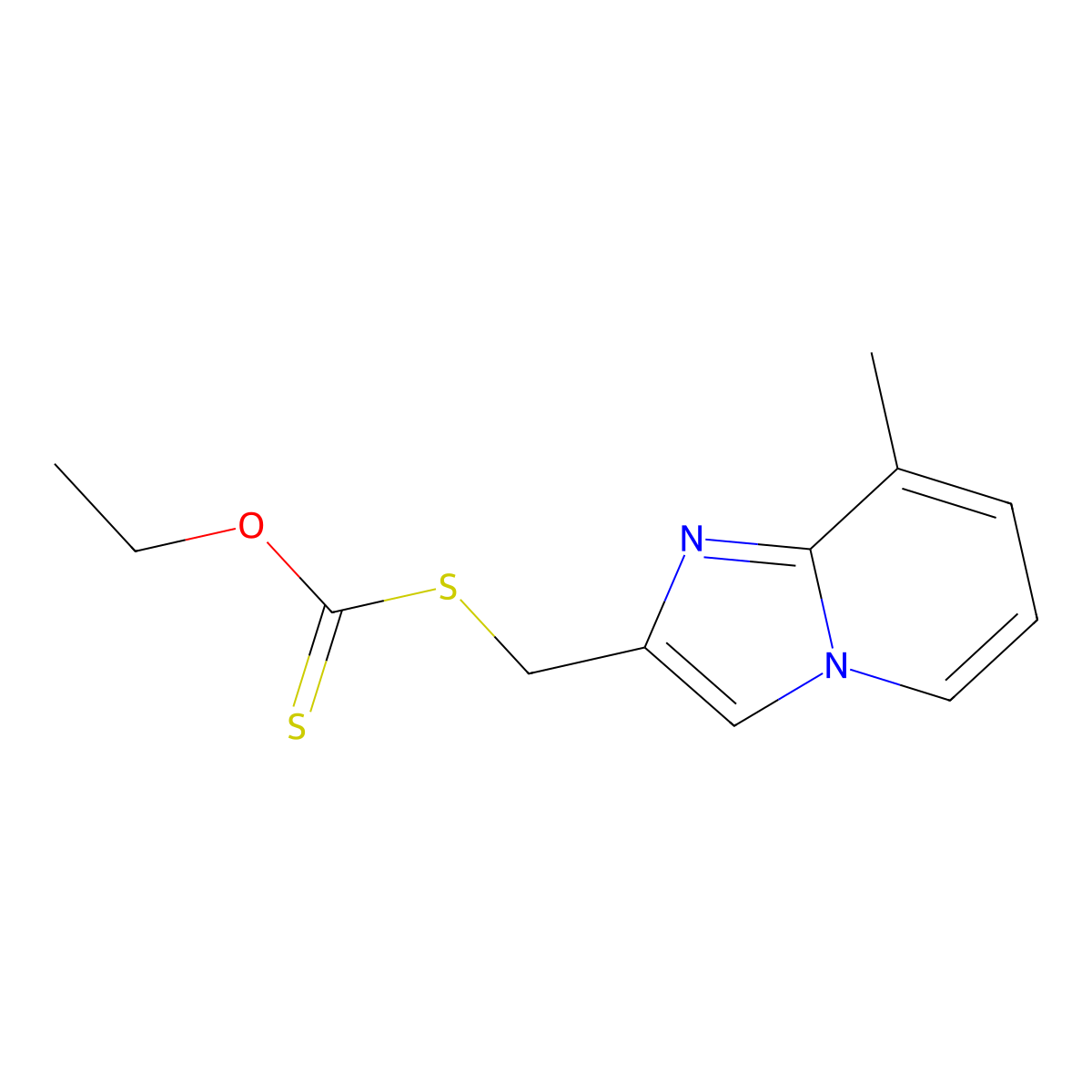 Ethoxy[({8-methylimidazo[1,2-a]pyridin-2-yl}methyl)sulfanyl]methanethione molecular structure, CAS 315697-60-0
