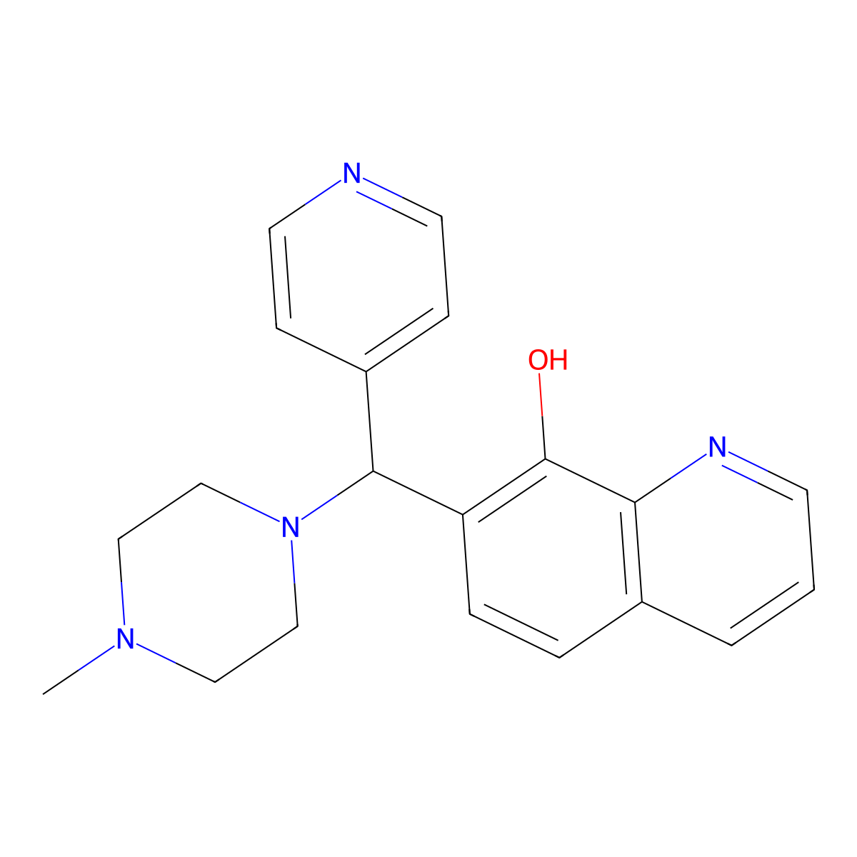 7-[(4-Methylpiperazin-1-yl)(pyridin-4-yl)methyl]quinolin-8-ol molecular structure, CAS 315697-74-6