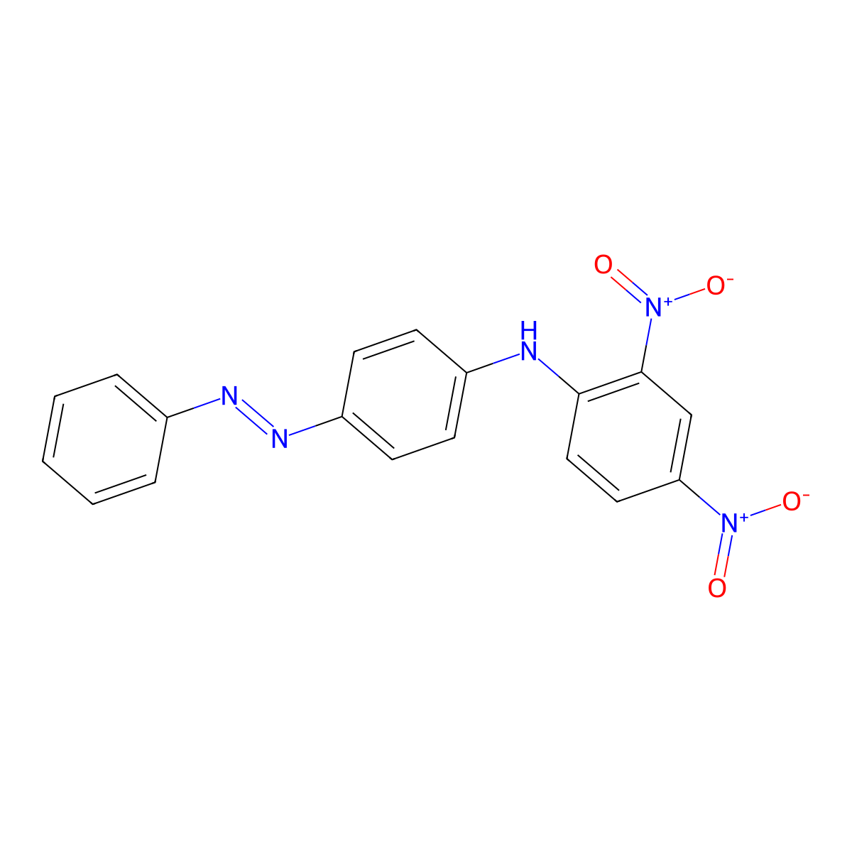 2,4-Dinitro-N-(p-(phenylazo)phenyl)aniline molecular structure, CAS 315698-69-2