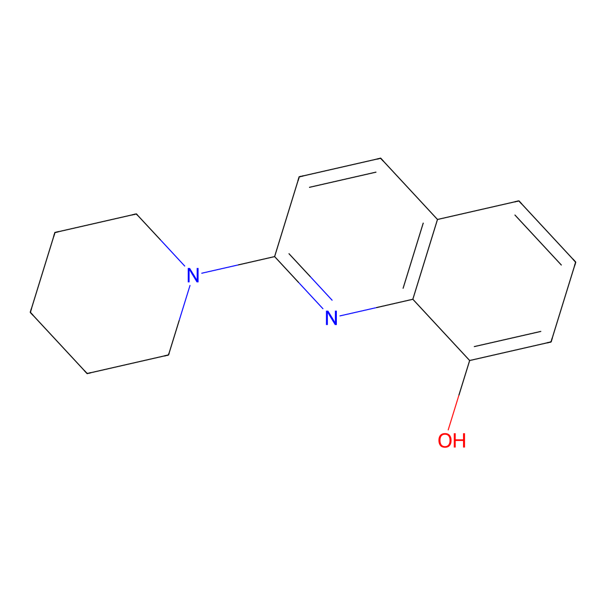 2-(Piperidin-1-yl)quinolin-8-ol molecular structure, CAS 31570-94-2