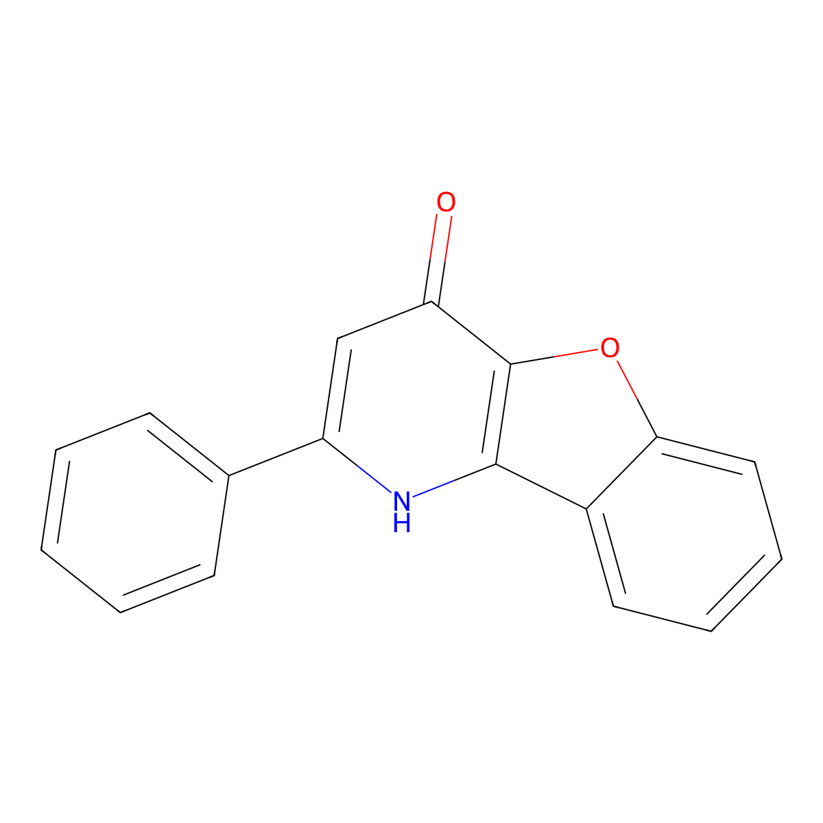 2-Phenylbenzofuro[3,2-b]pyridin-4(1H)-one molecular structure, CAS 315701-10-1