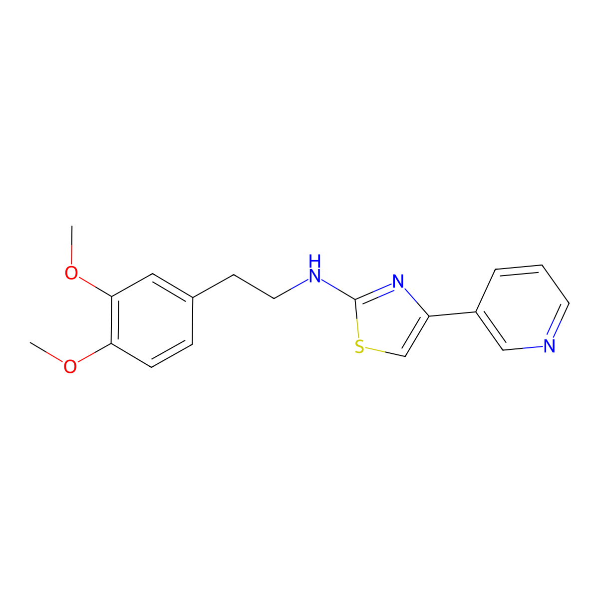 [2-(3,4-Dimethoxy-phenyl)-ethyl]-(4-pyridin-3-yl-thiazol-2-yl)-amine molecular structure, CAS 315703-29-8