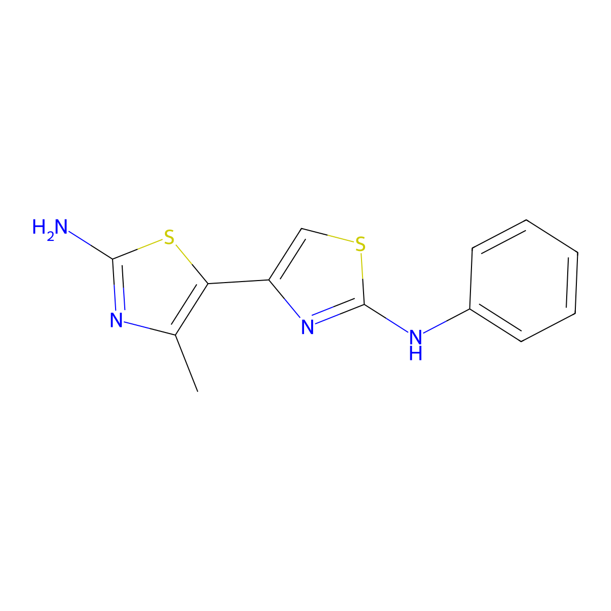 4'-Methyl-N2-phenyl-[4,5'-bithiazole]-2,2'-diamine molecular structure, CAS 315704-83-7