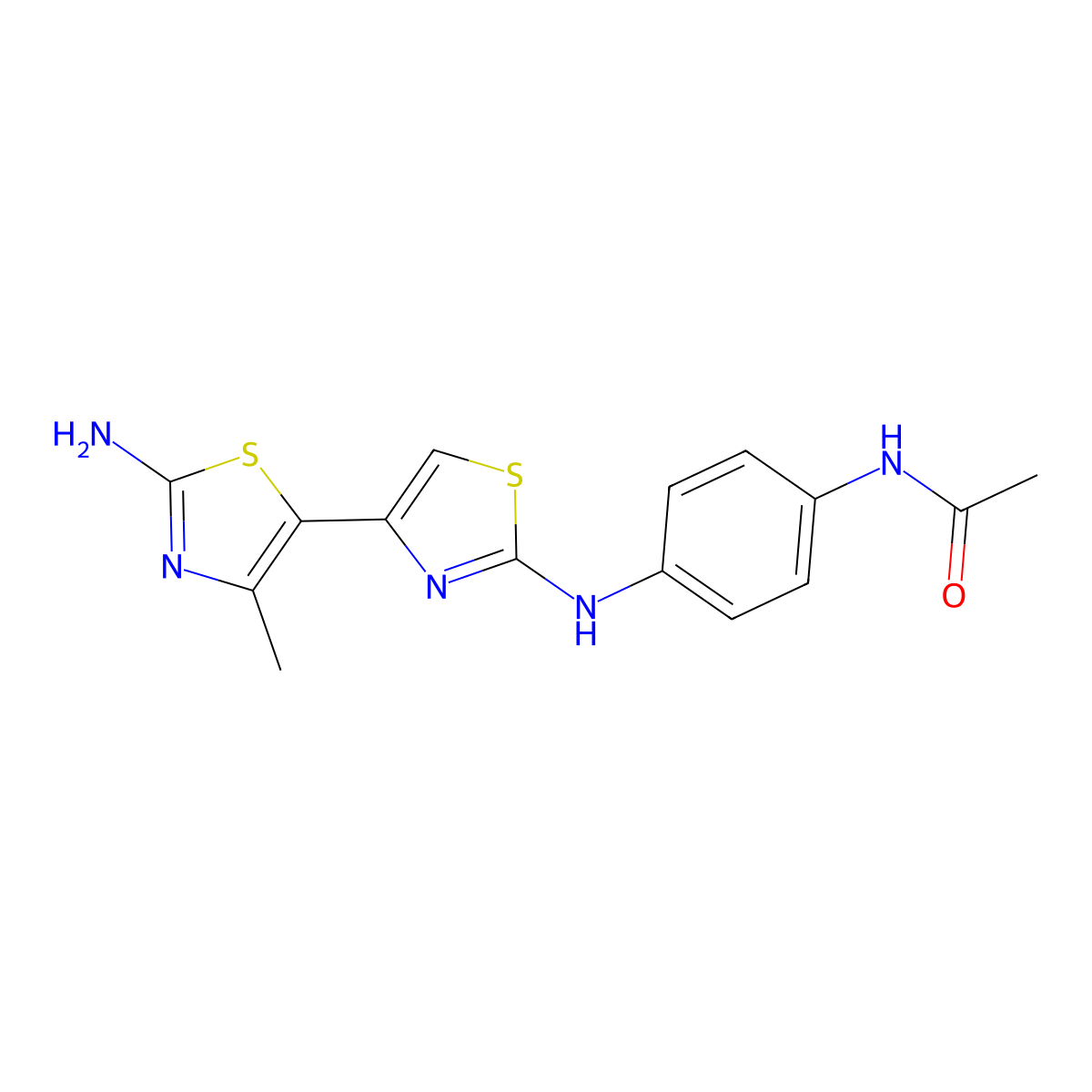 N-{4-[(2'-amino-4'-methyl-4,5'-bi-1,3-thiazol-2-yl)amino]phenyl}acetamide molecular structure, CAS 315705-04-5