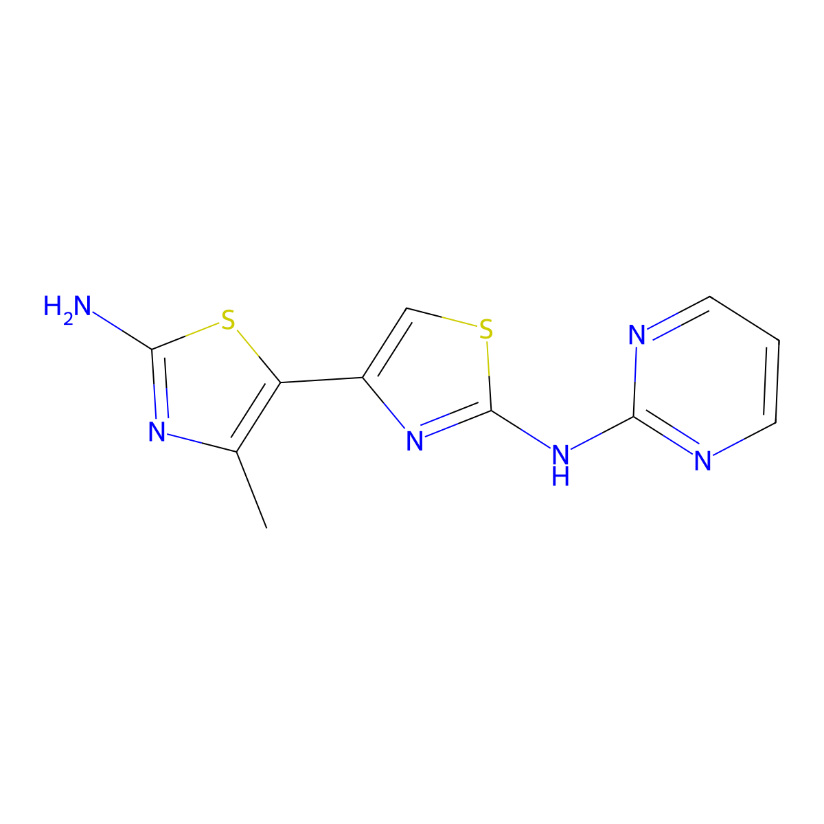 4'-Methyl-N2-(pyrimidin-2-yl)-[4,5'-bithiazole]-2,2'-diamine molecular structure, CAS 315705-10-3