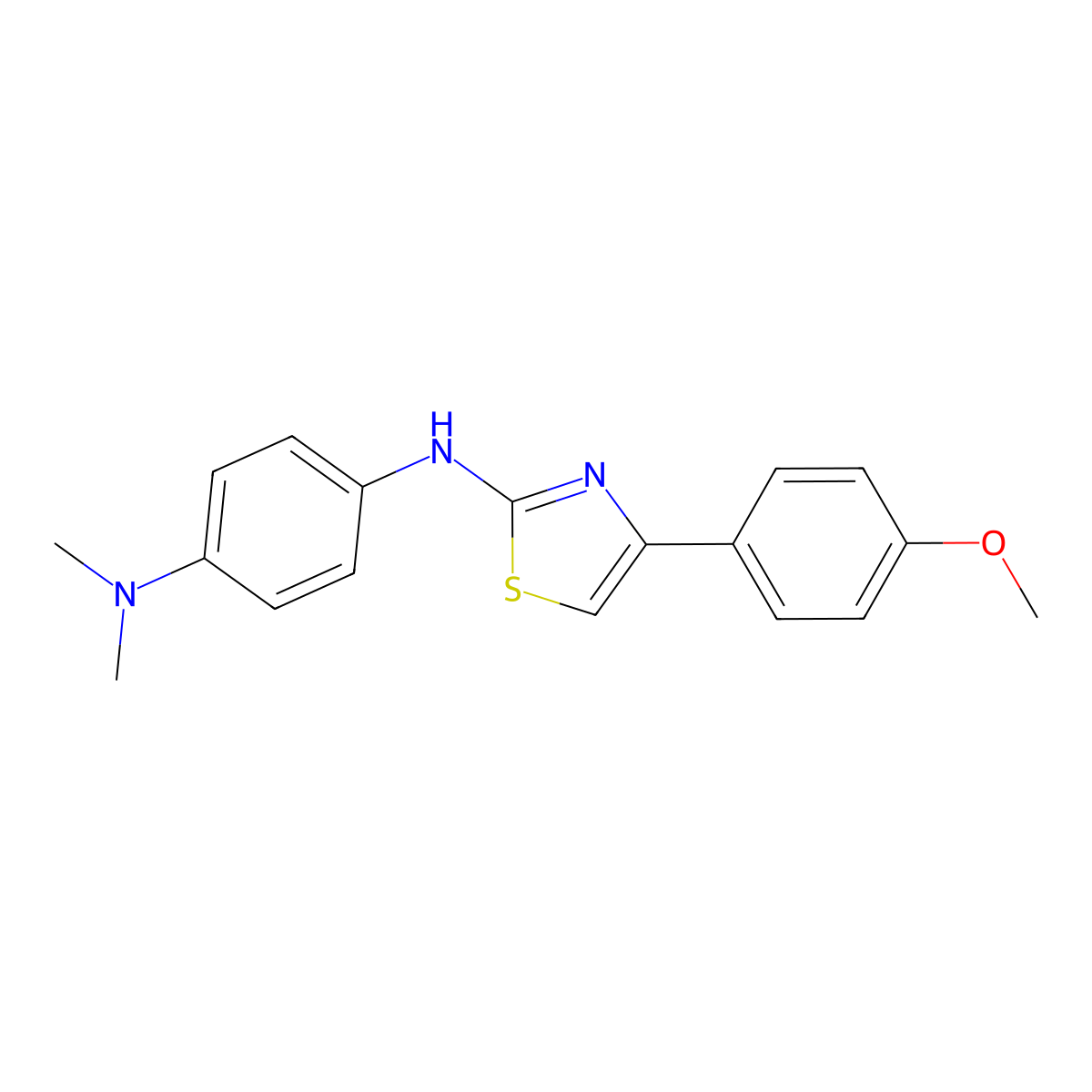 1-N-[4-(4-methoxyphenyl)-1,3-thiazol-2-yl]-4-N,4-N-dimethylbenzene-1,4-diamine molecular structure, CAS 315707-08-5