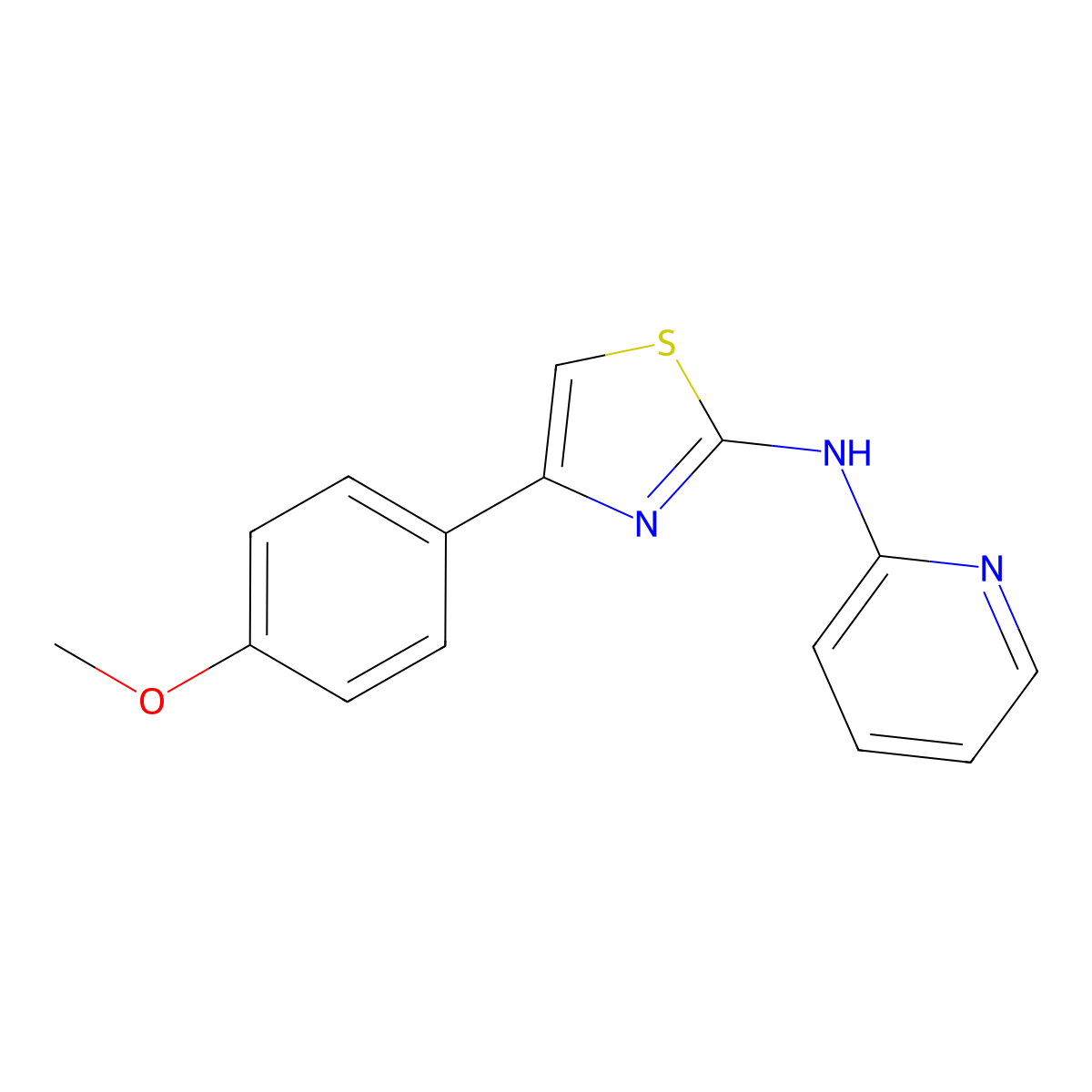 N-[4-(4-methoxyphenyl)-1,3-thiazol-2-yl]pyridin-2-amine molecular structure, CAS 315707-11-0