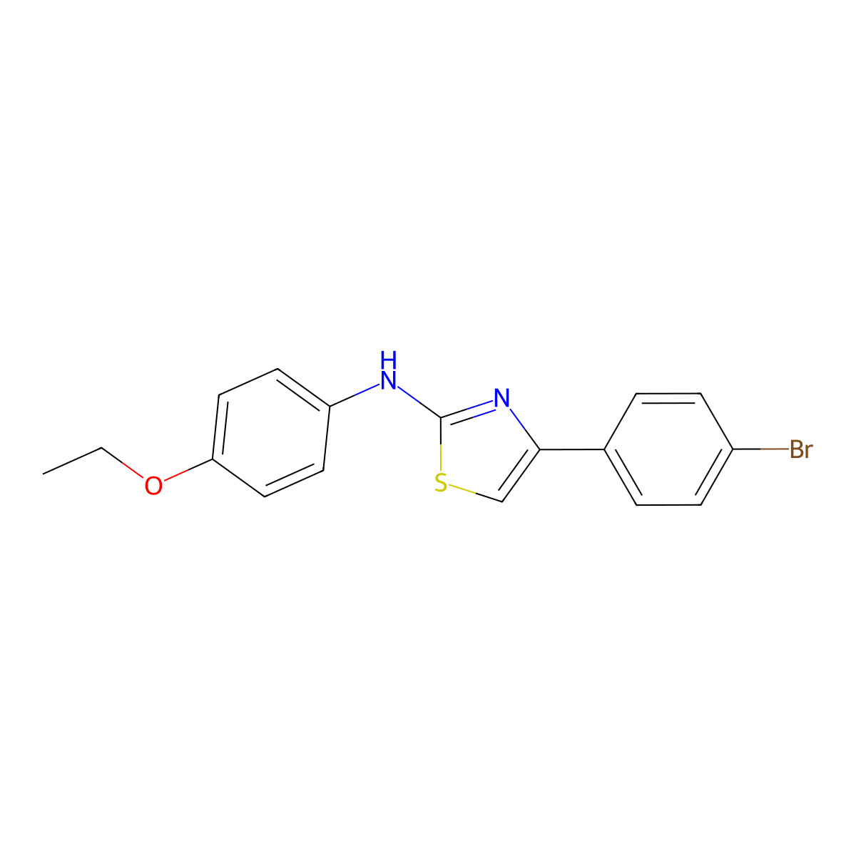 4-(4-bromophenyl)-N-(4-ethoxyphenyl)-1,3-thiazol-2-amine molecular structure, CAS 315707-33-6
