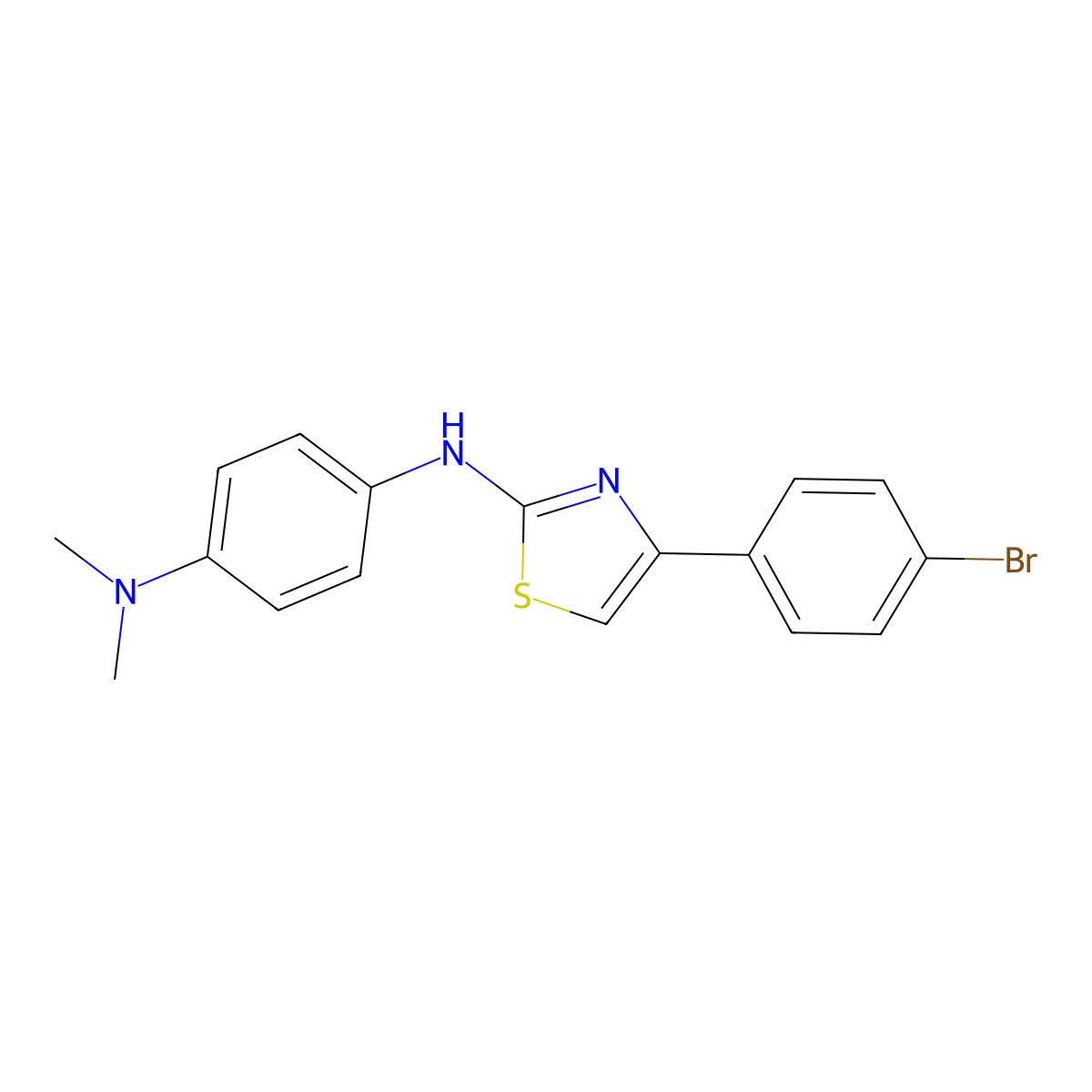 1-N-[4-(4-bromophenyl)-1,3-thiazol-2-yl]-4-N,4-N-dimethylbenzene-1,4-diamine molecular structure, CAS 315707-40-5