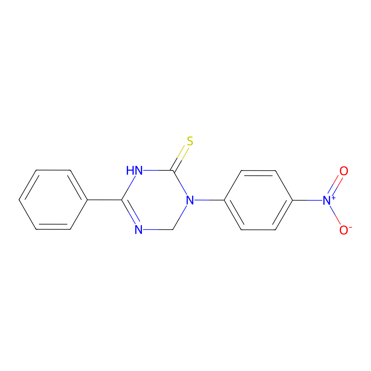 3-(4-nitrophenyl)-6-phenyl-3,4-dihydro-1,3,5-triazine-2(1H)-thione molecular structure, CAS 315707-47-2