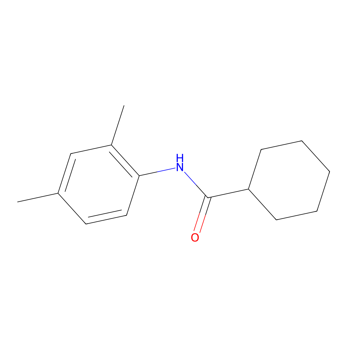N-(2,4-dimethylphenyl)cyclohexanecarboxamide molecular structure, CAS 315712-15-3