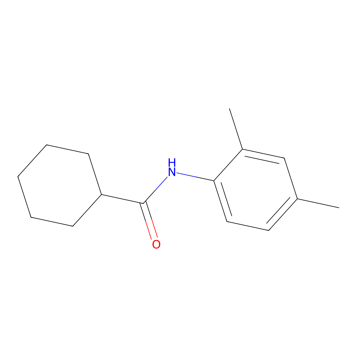 N-(2,4-dimethylphenyl)cyclohexanecarboxamide molecular structure, CAS 315712-15-3