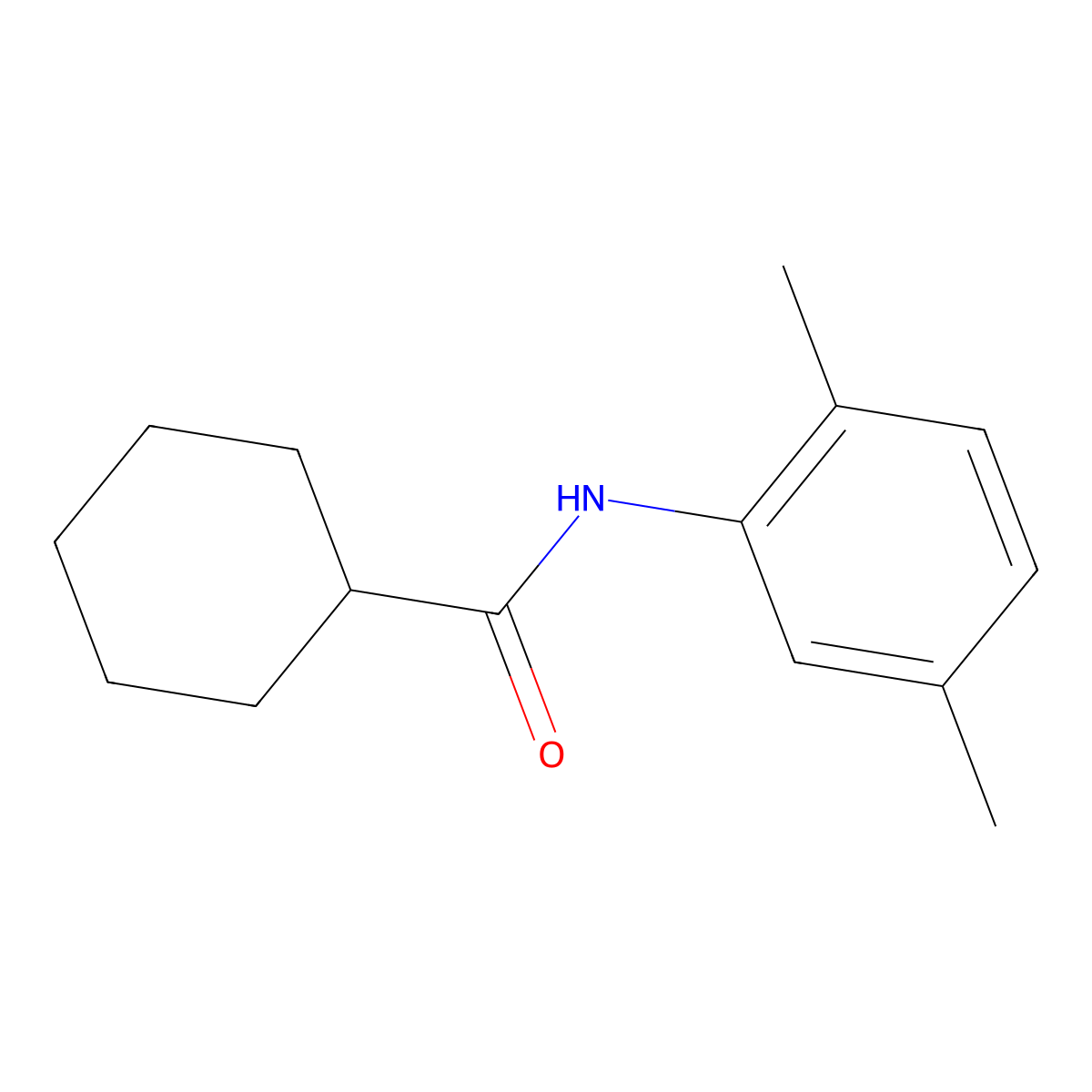 N-(2,5-dimethylphenyl)cyclohexanecarboxamide molecular structure, CAS 315712-16-4